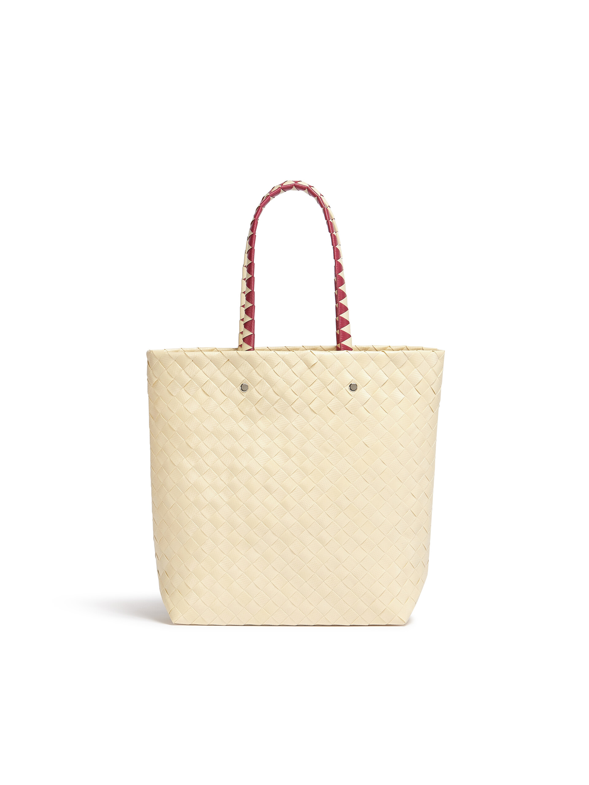 MARNI MARKET BORA small bag in white flower motif - Shopping Bags - Image 3