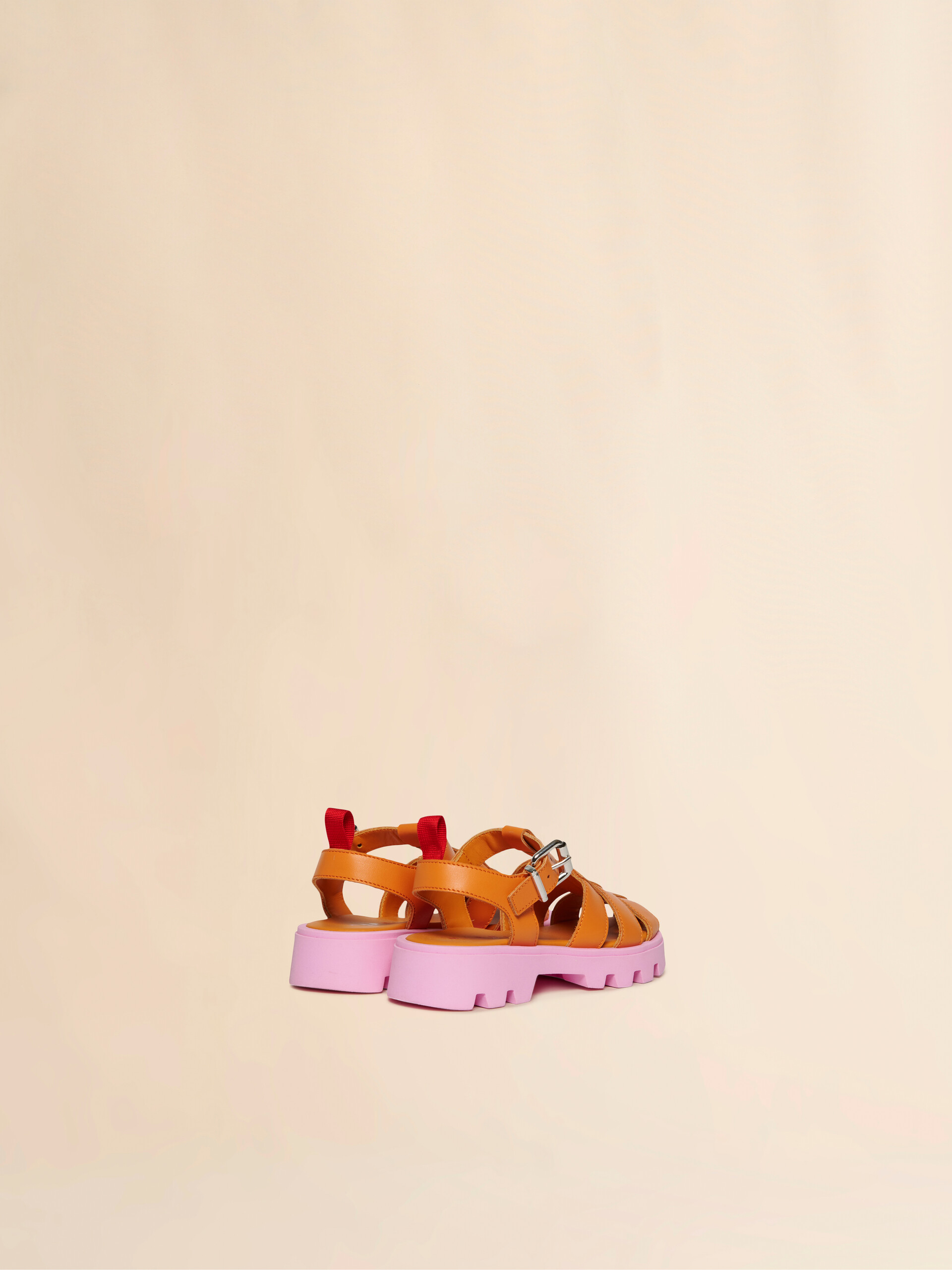 Orange leather fisherman sandal - Sneakers - Image 3