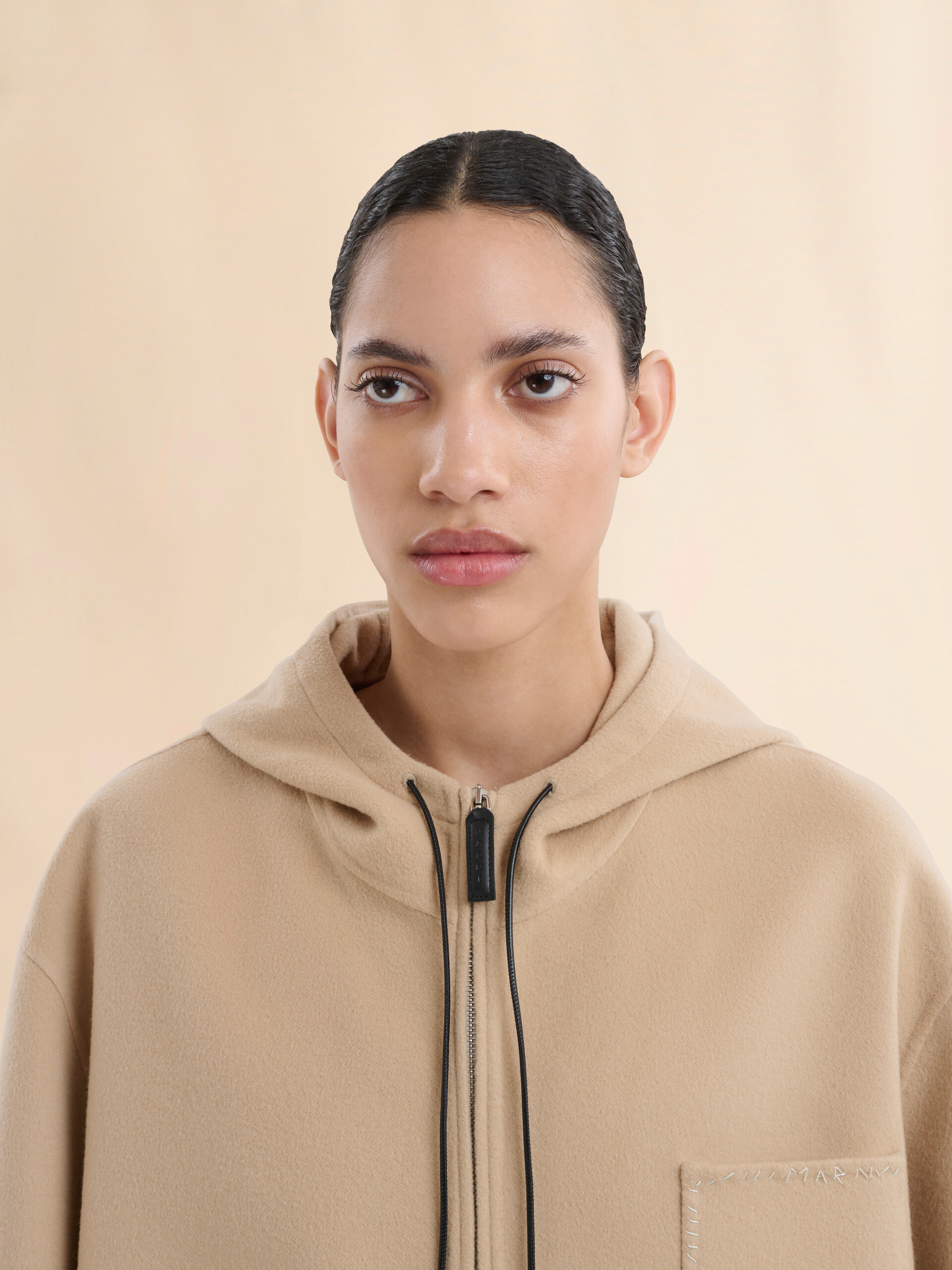 Schwarzer Parka aus Wolle und Kaschmir mit Marni Mending - Jacken - Image 4