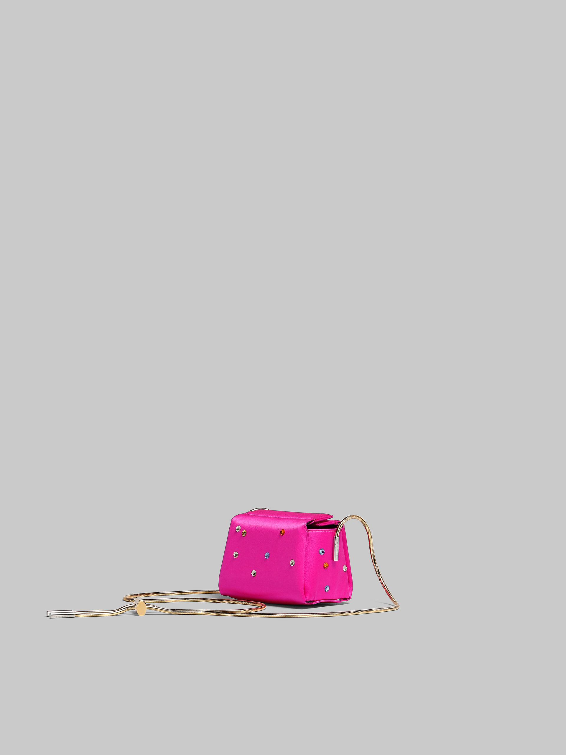 Toggle Mini Bag in fuchsia satin - Shoulder Bags - Image 3