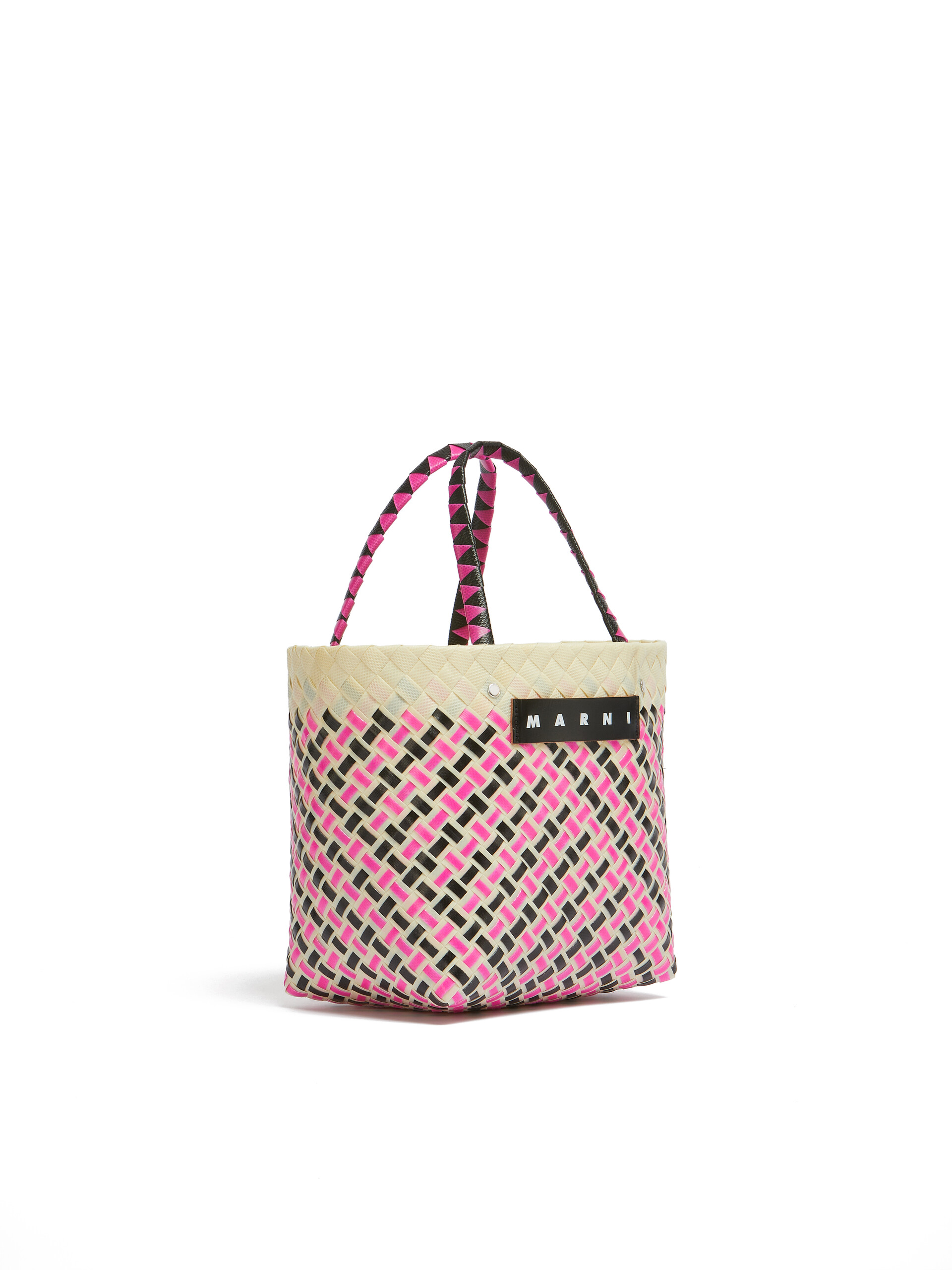 Black outline MARNI MARKET MEDIUM BASKET bag - Shopping Bags - Image 2