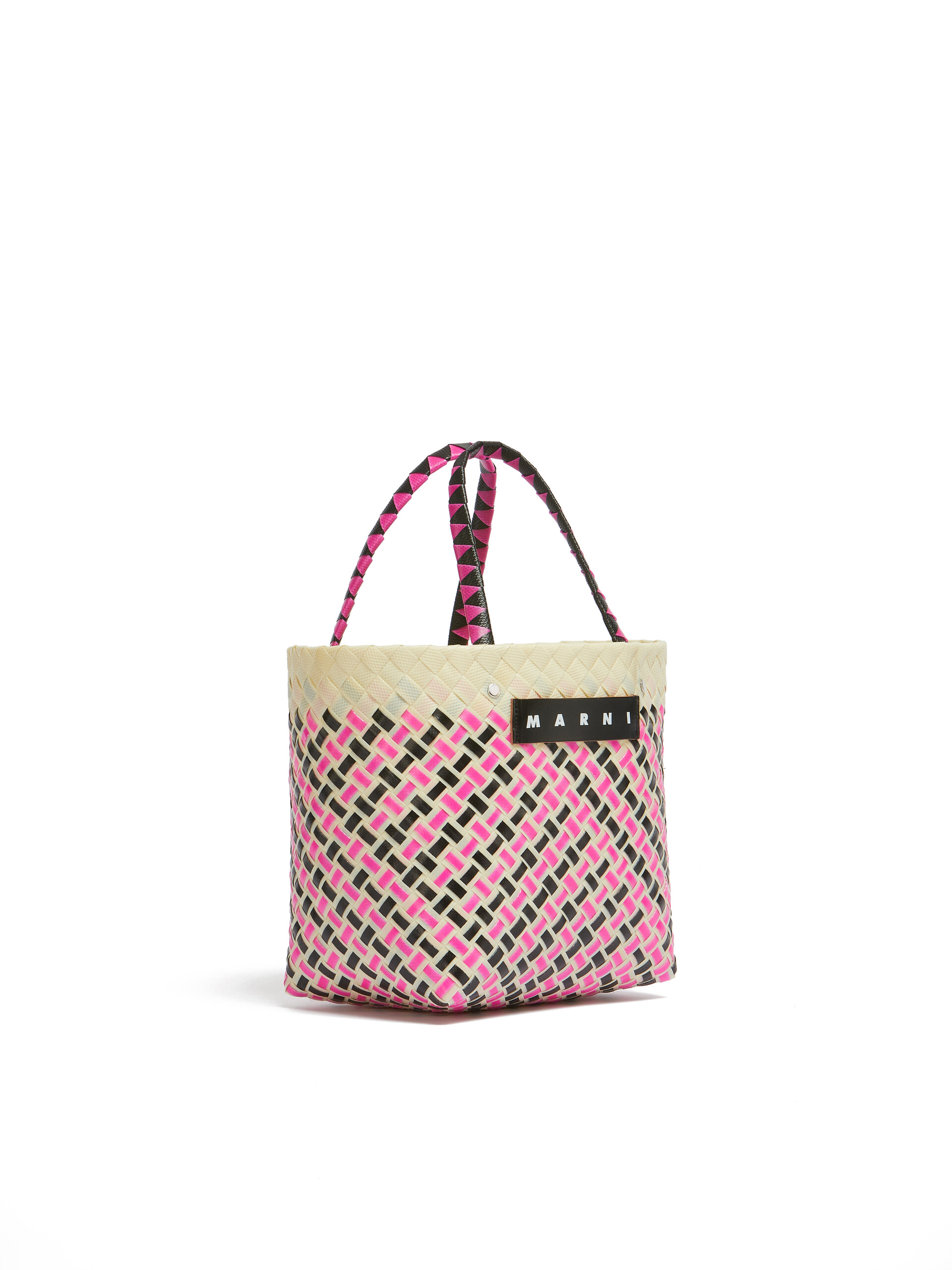 MITTELGROSSE MARNI MARKET KORBTASCHE mit beigefarbenem Rand | Marni