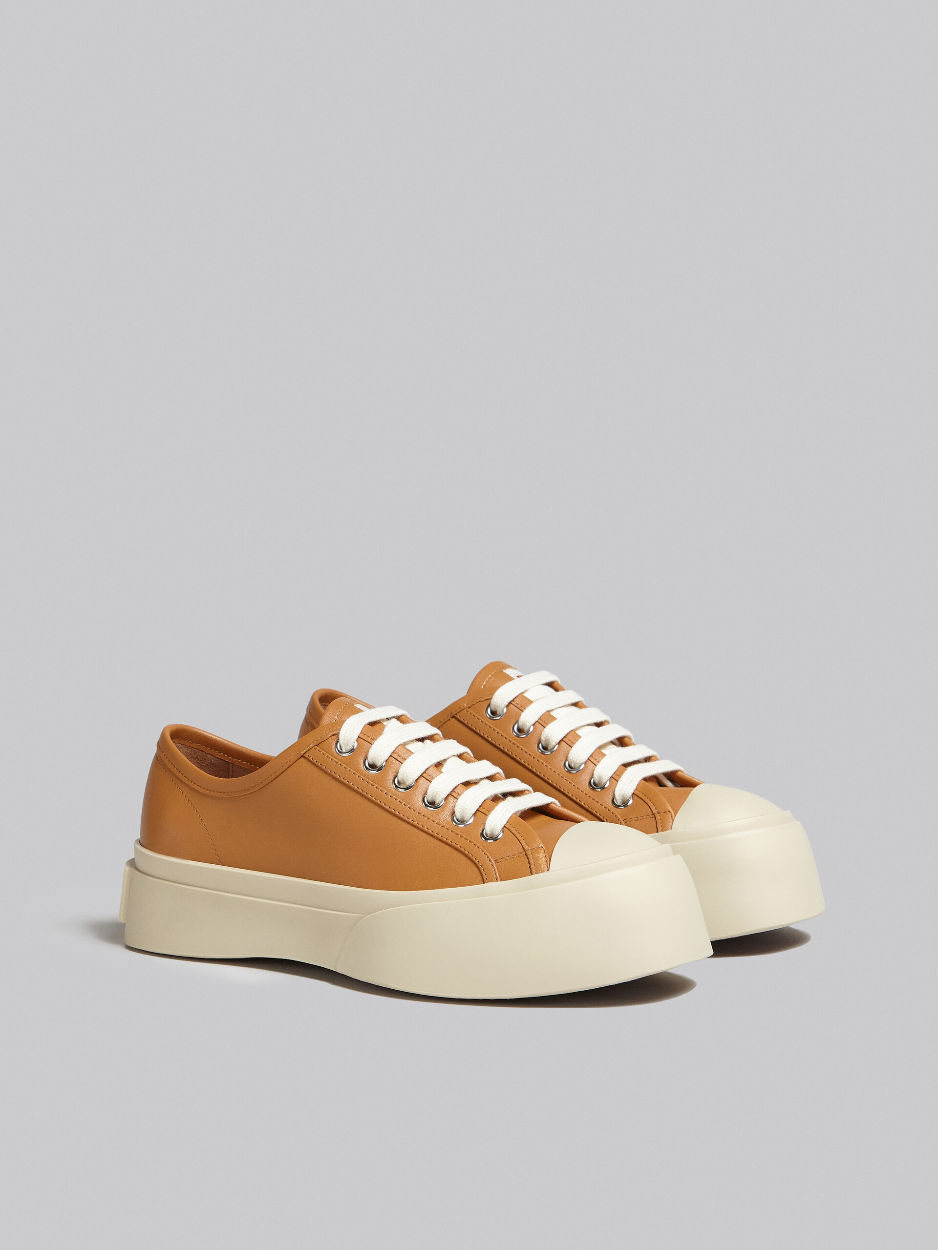 Brown nappa leather Pablo lace-up sneaker - Sneakers - Image 2