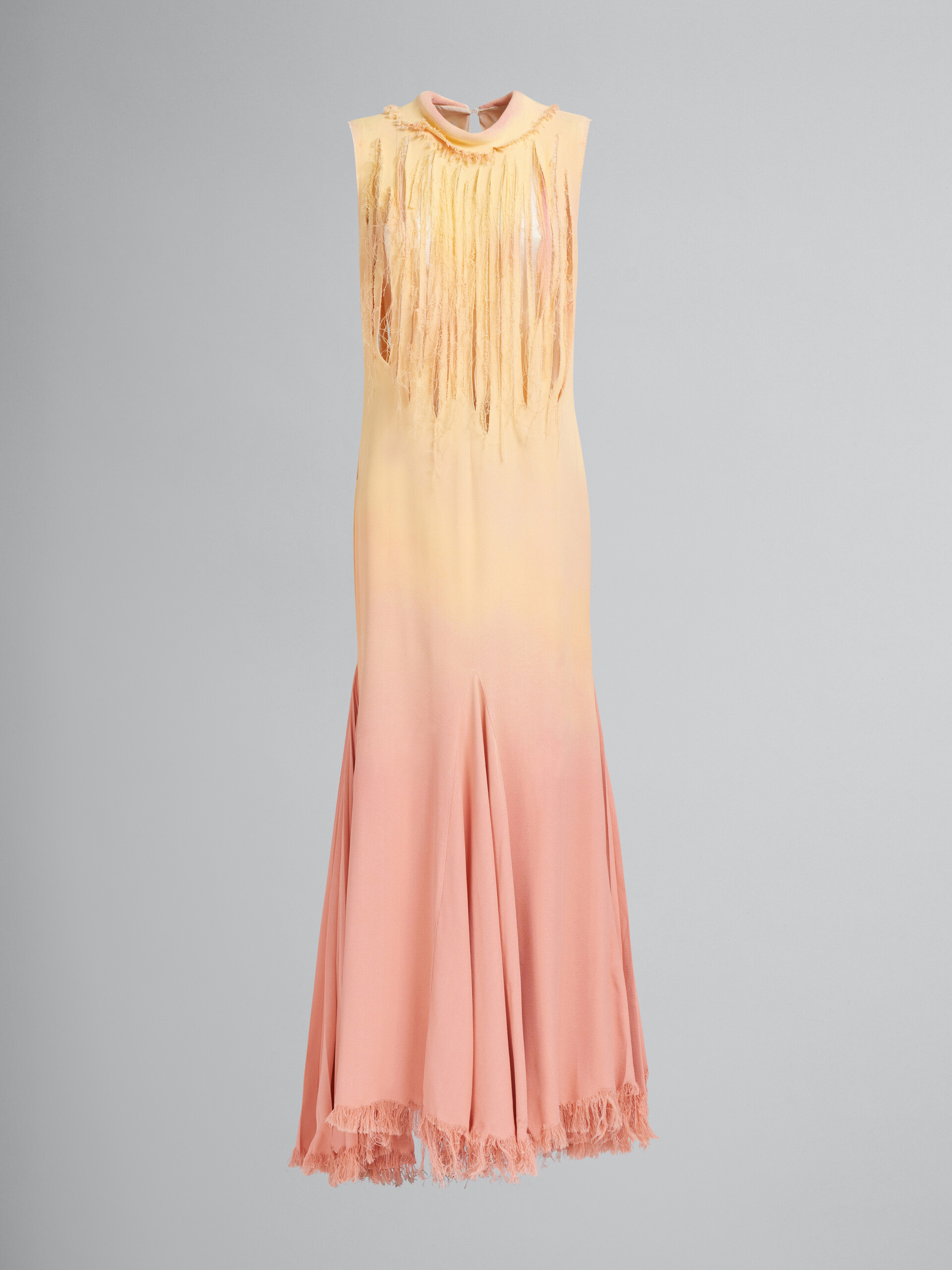 Pink and yellow mermaid dress with slashes - Dresses - Image 1
