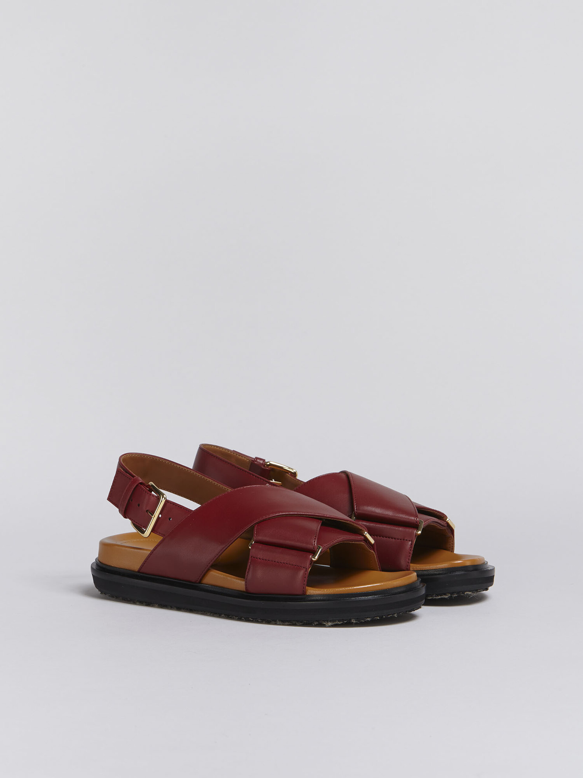 Red leather fussbett - Sandals - Image 2