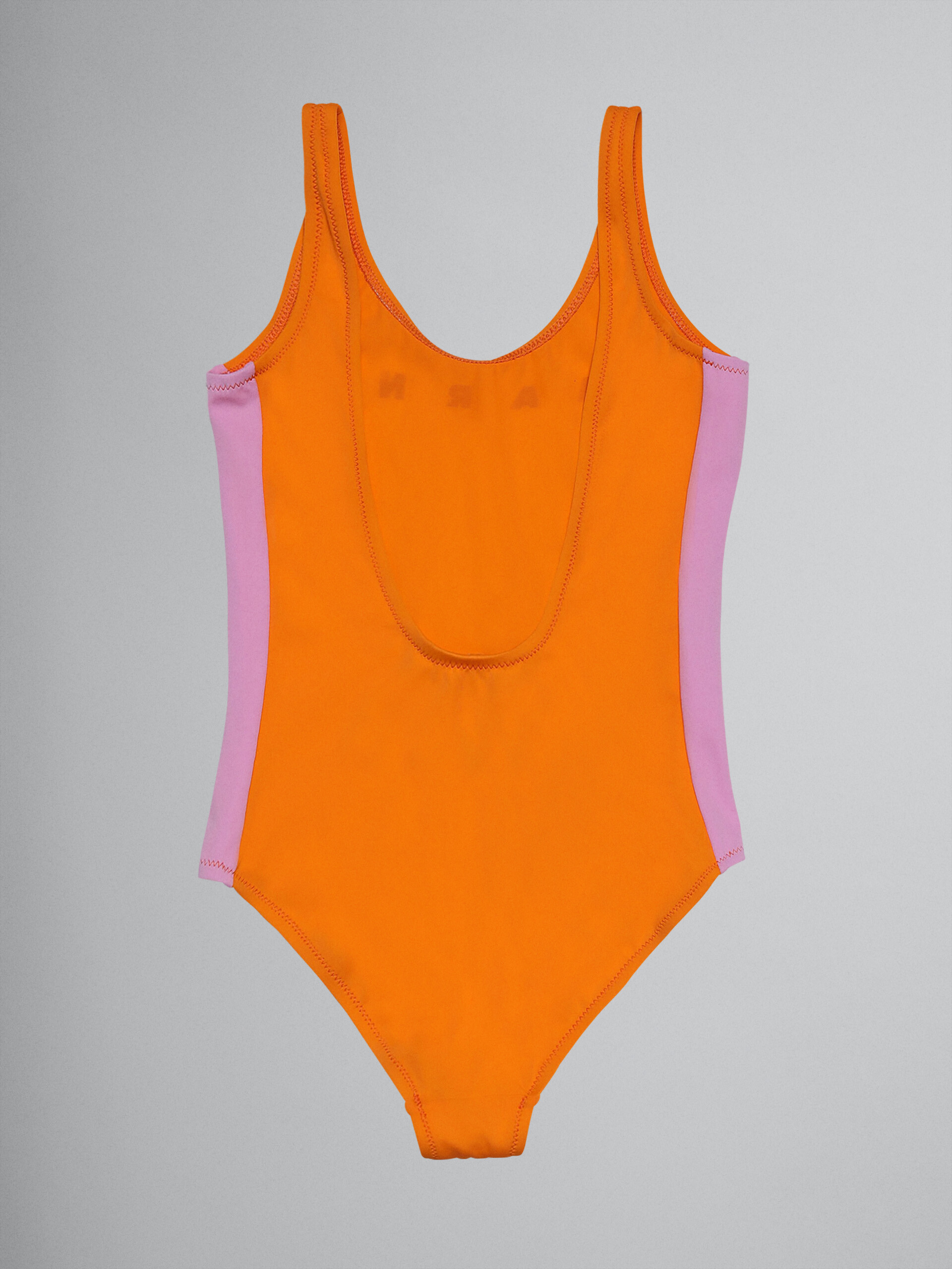 Costume intero in tessuto elasticizzato stampa logo - Beachwear - Image 2