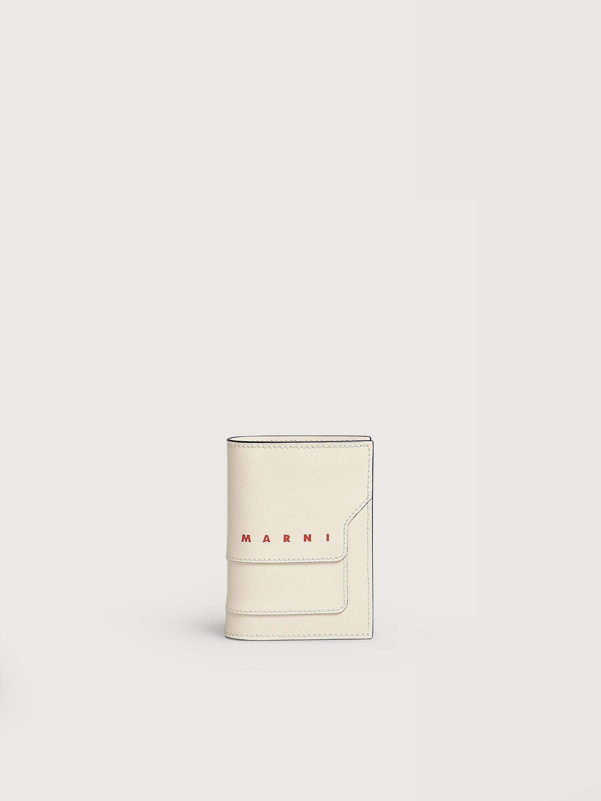MARNI ホワイト 二つ折り財布 ホワイト サフィアーノレザー 二つ折りウォレット | Marni