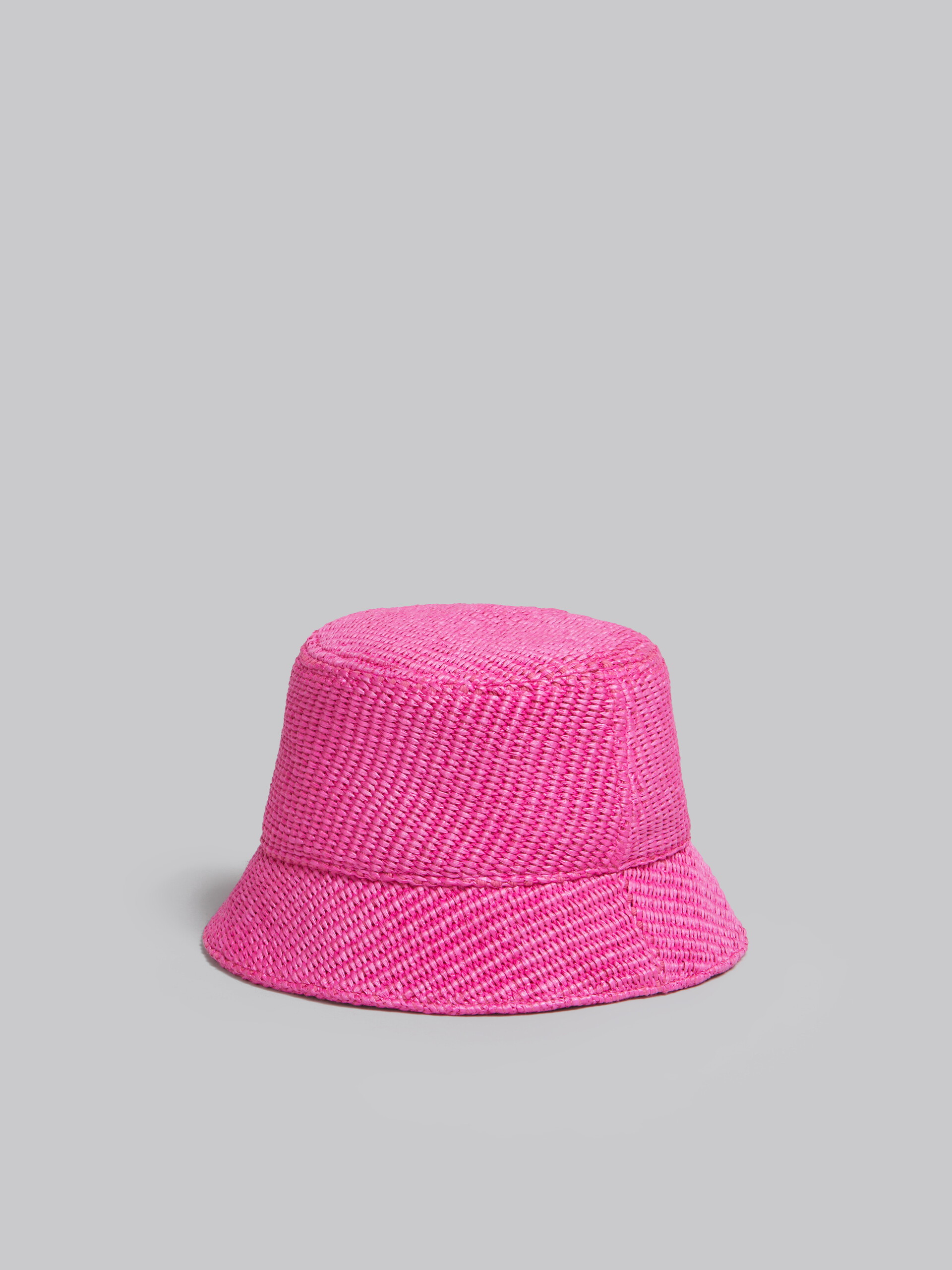 Marni x No Vacancy Inn - Fuchsia hat in raffia fabric - Hats - Image 3