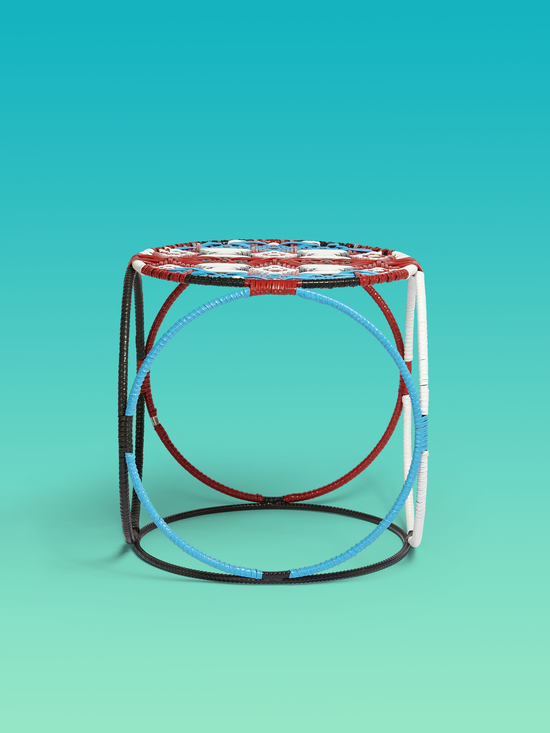 MARNI MARKET multicolor red and blue stool-table - Furniture - Image 1