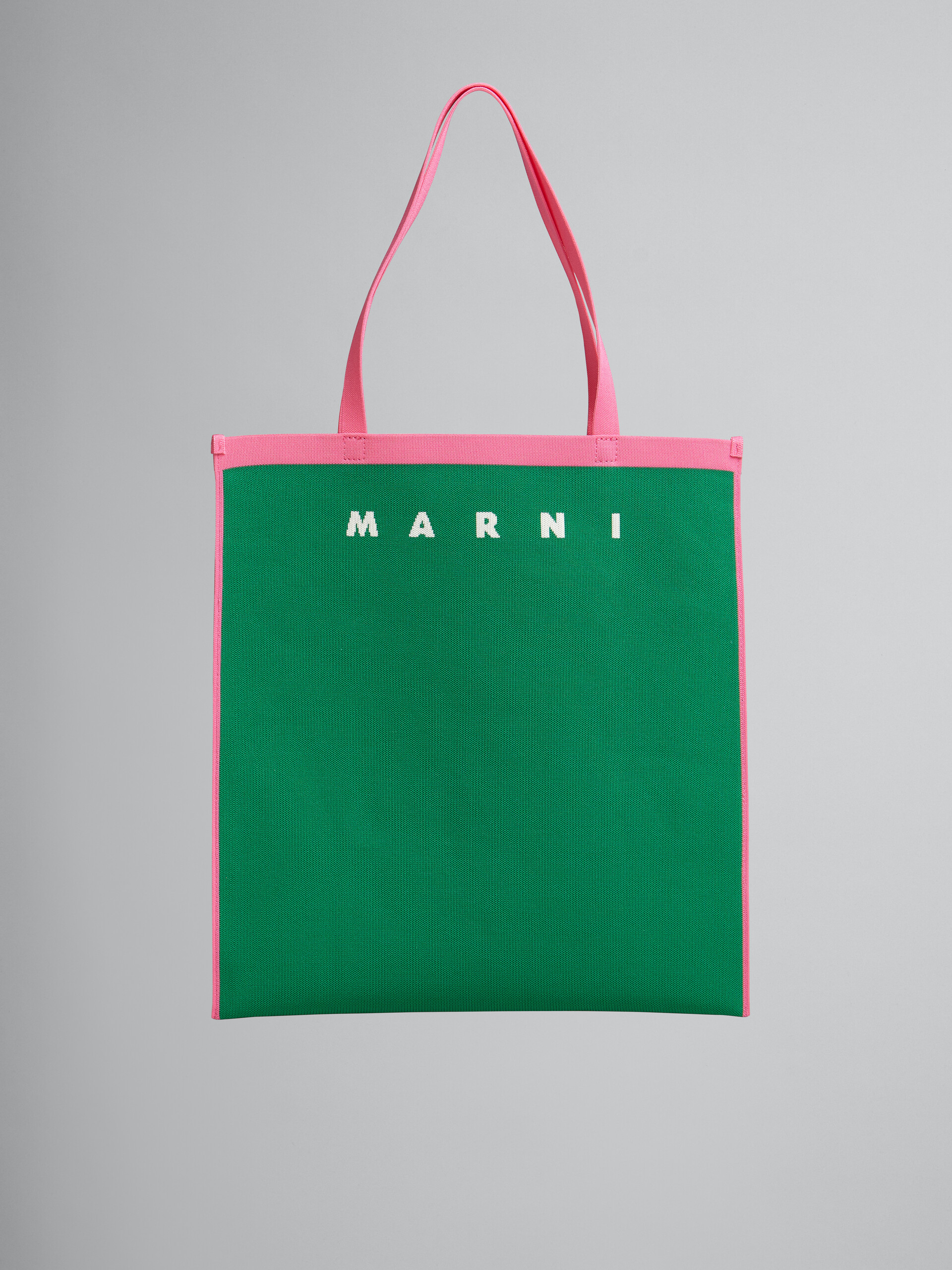 Green and fuchsia jacquard bag | Marni