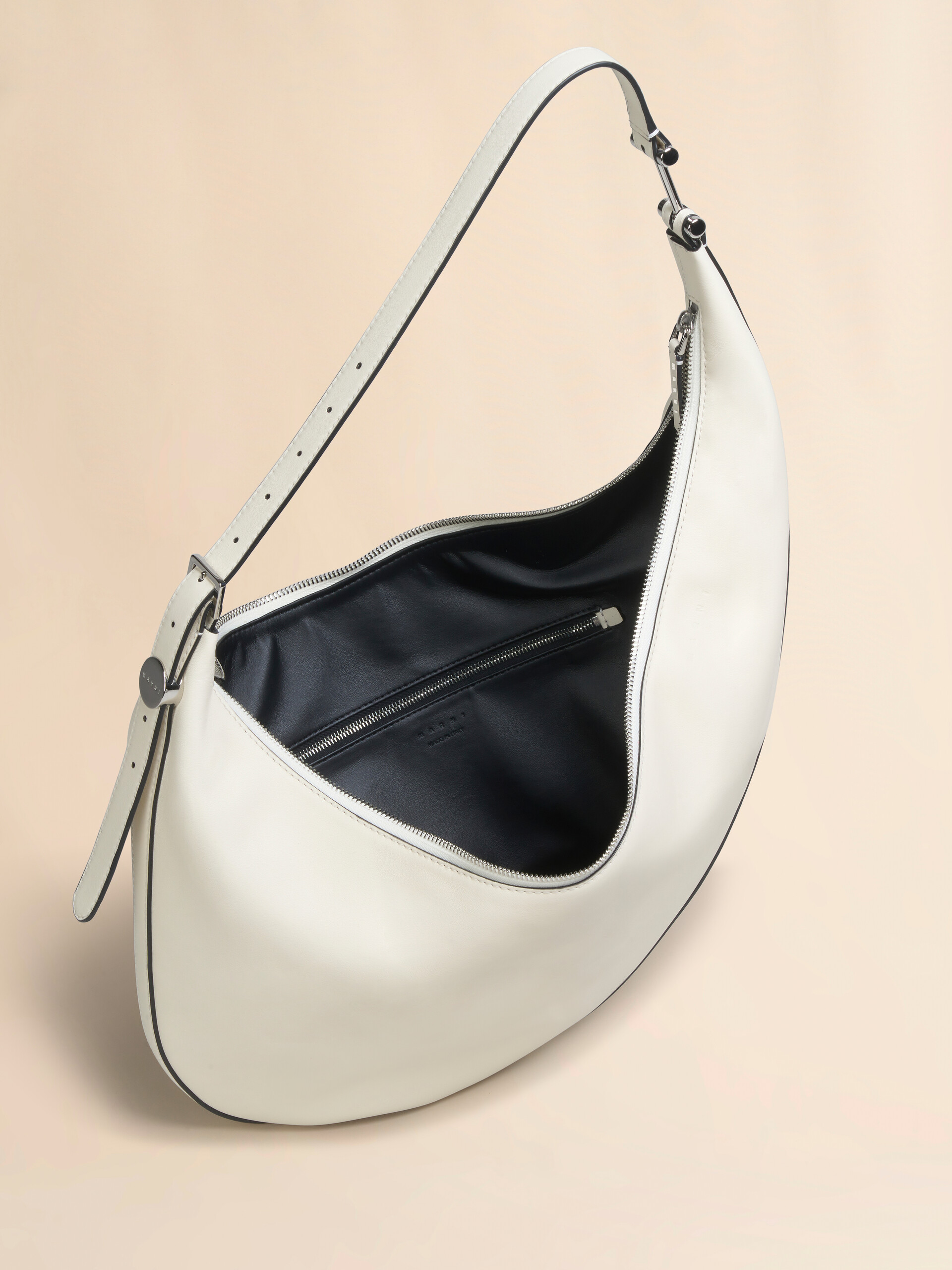 Black leather Dot small hobo bag - Shoulder Bags - Image 4