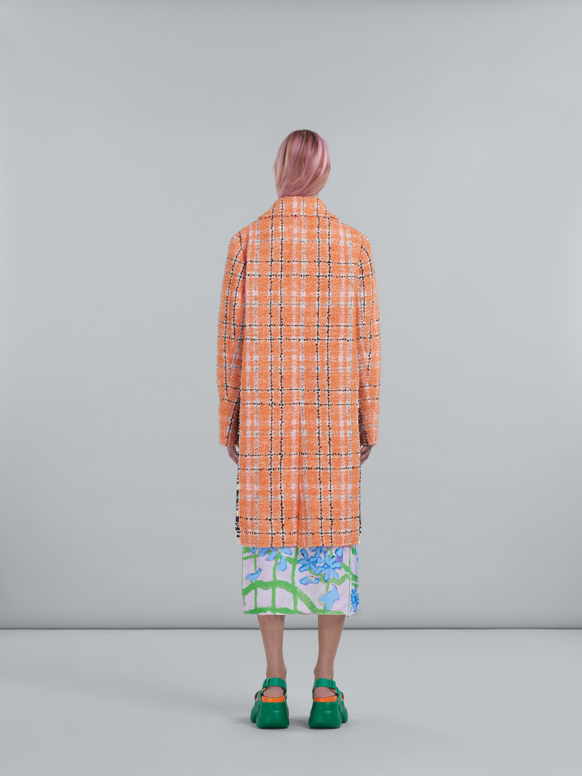 Mantel aus Baumwolltweed mit Strickeinsätzen - Mäntel - Image 3