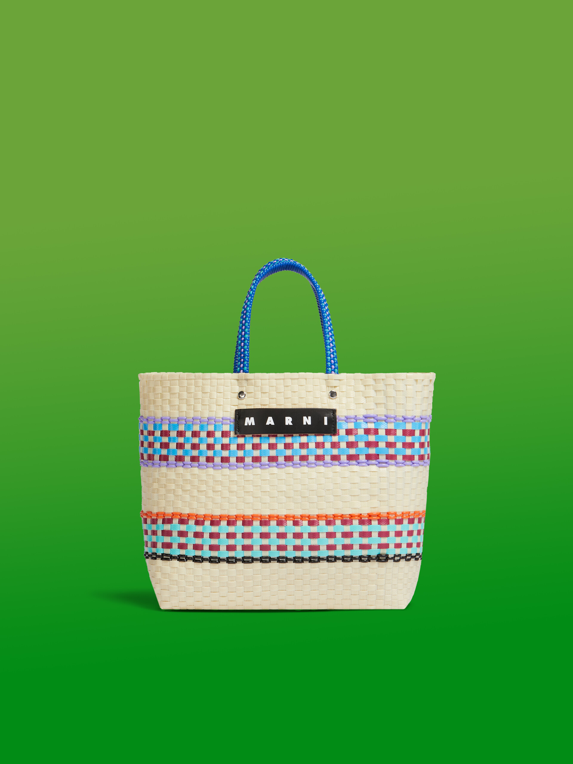 Cream MARNI MARKET RETRO BASKET bag - Shopping Bags - Image 1