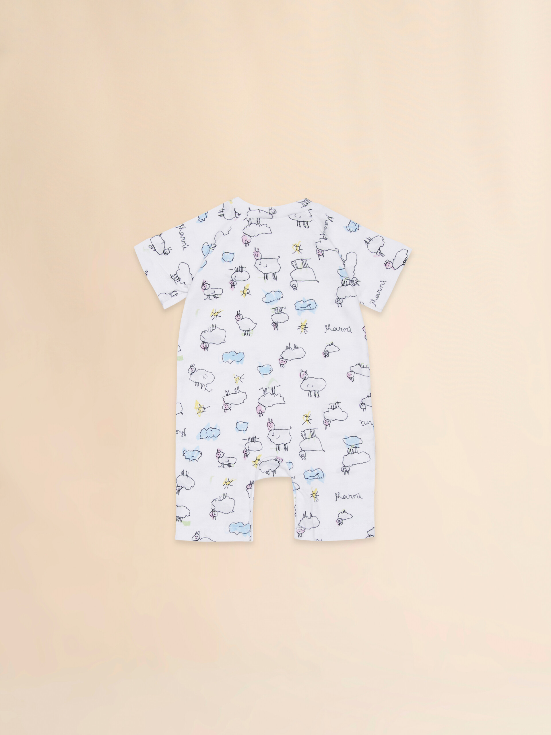 Set neonato in cotone bianco con stampa Sweet Dream - Maglieria - Image 2