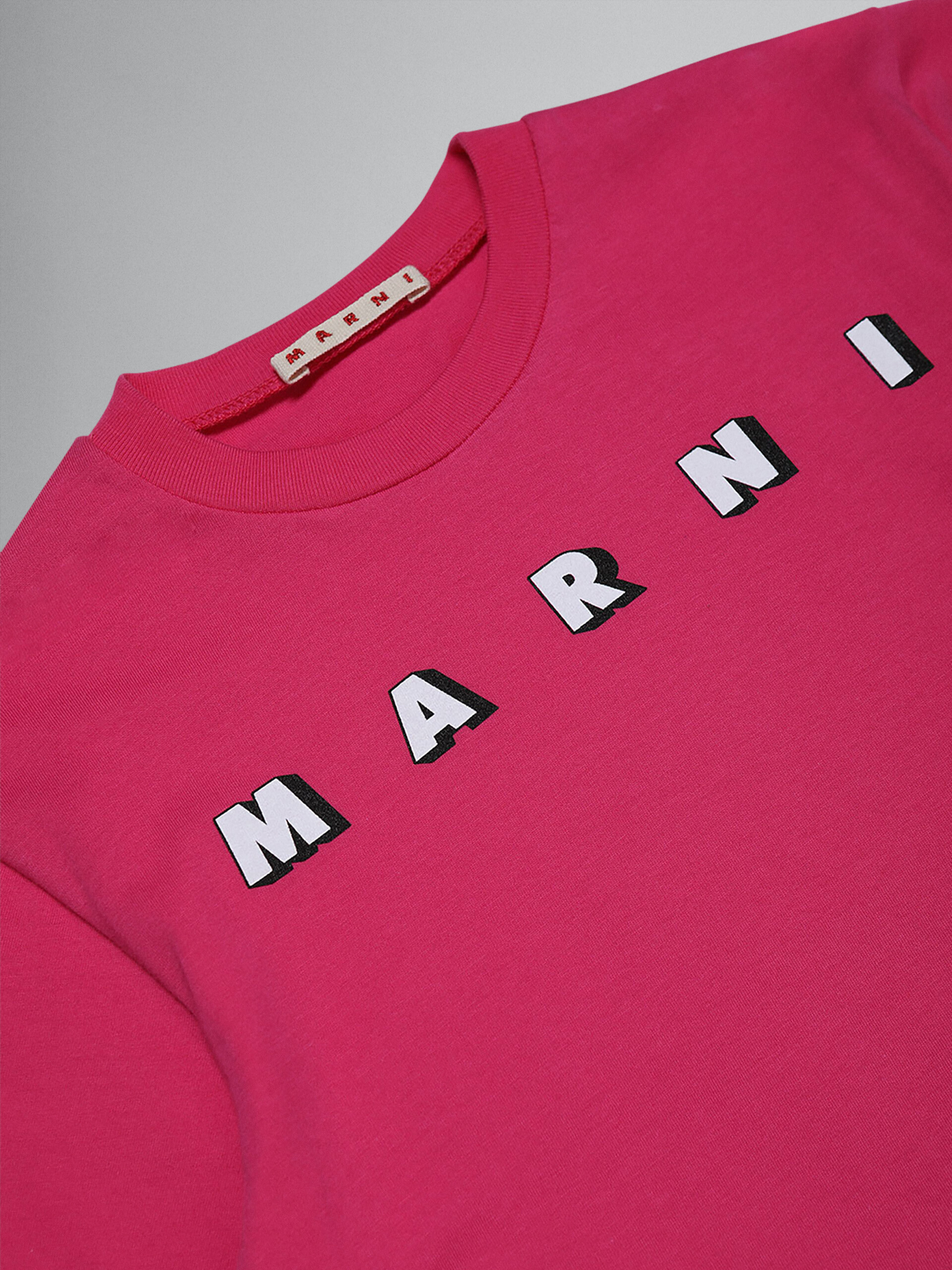 T-Shirt aus pinkfarbenem Baumwolljersey mit Logo - T-shirts - Image 3