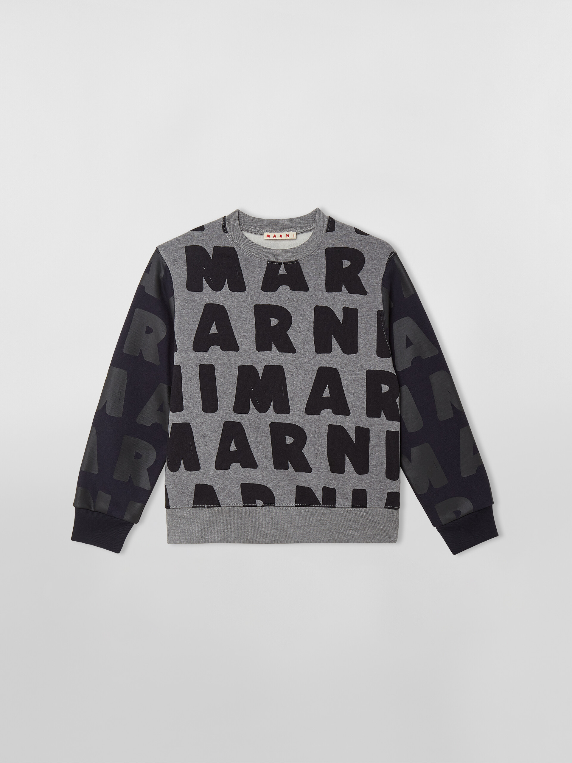 SWEATSHIRT WITH ALLOVER MAXI LOGO PRINT - Sweaters - Image 1