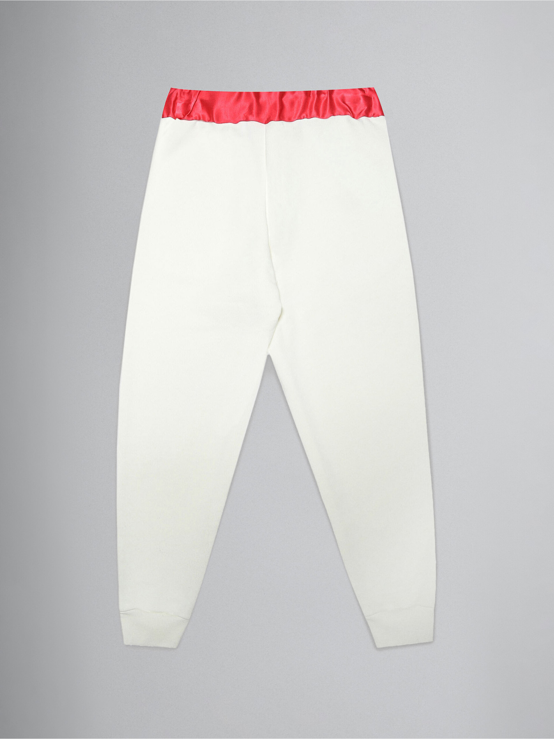 White French terry track pants with sequin "M" patch - Pants - Image 2