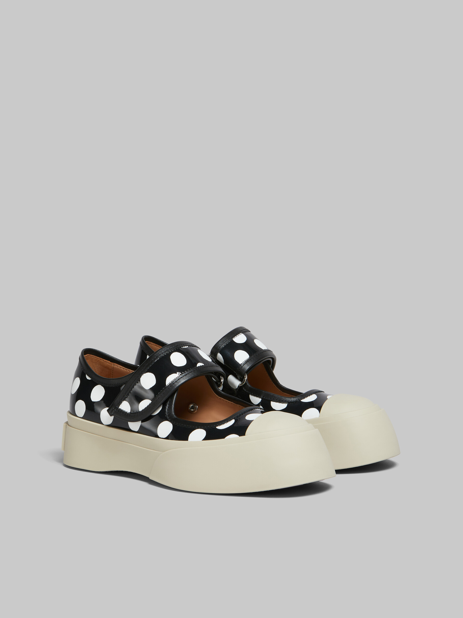 Black and white polka-dot patent leather Pablo Mary Jane sneaker - Sneakers - Image 2