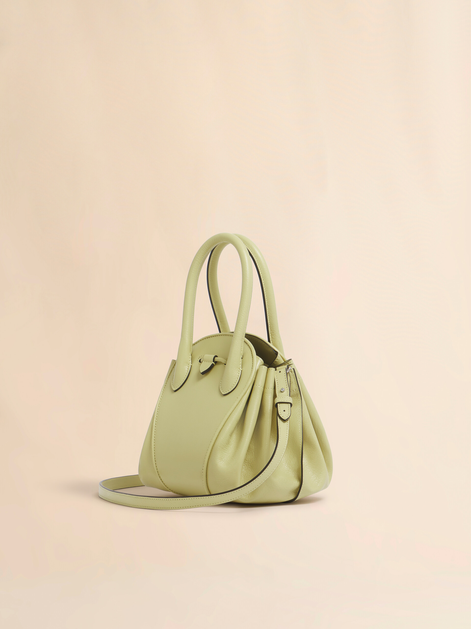 Black leather Tulipea small handbag - Shoulder Bags - Image 3