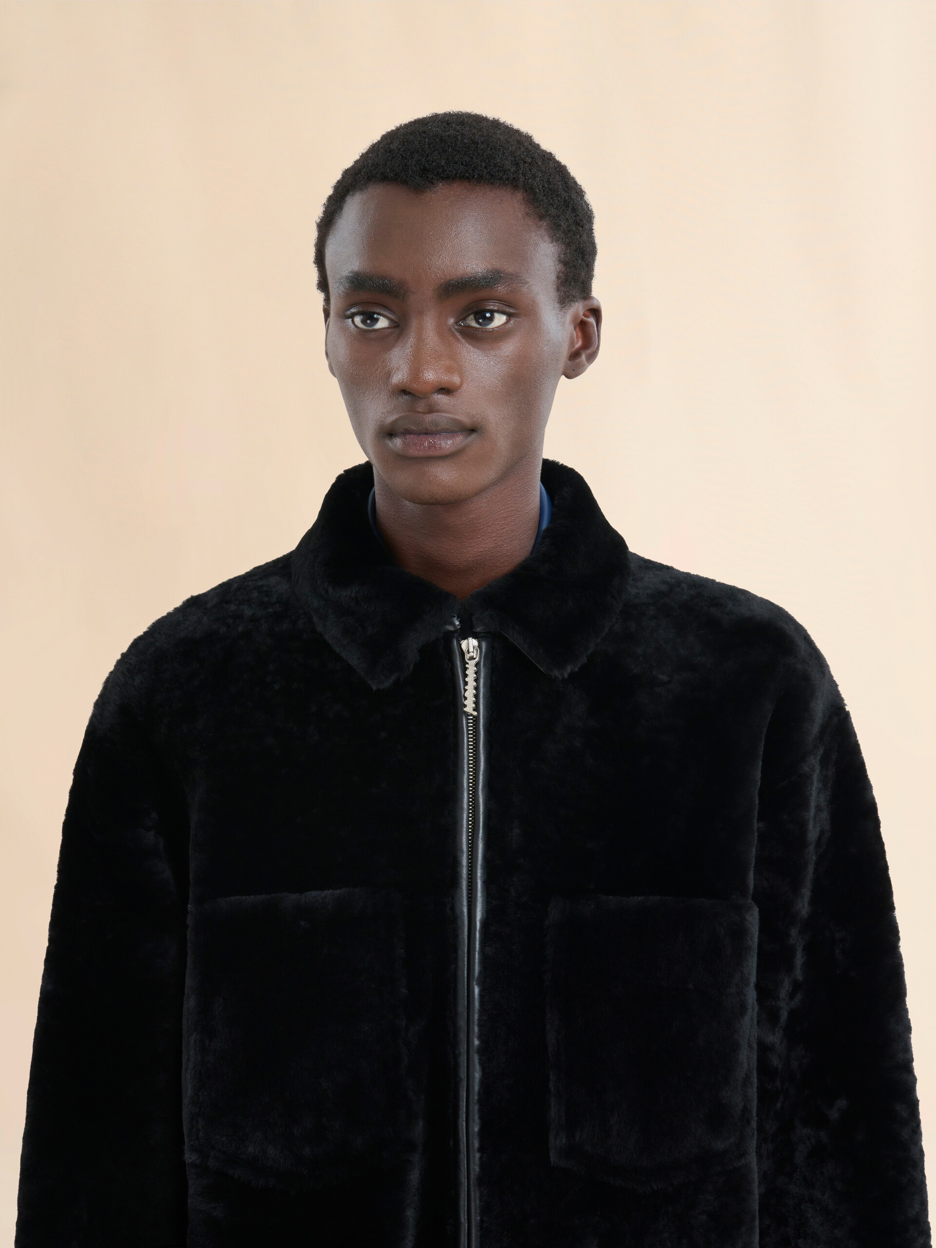 Light blue shaved shearling jacket - Jackets - Image 4