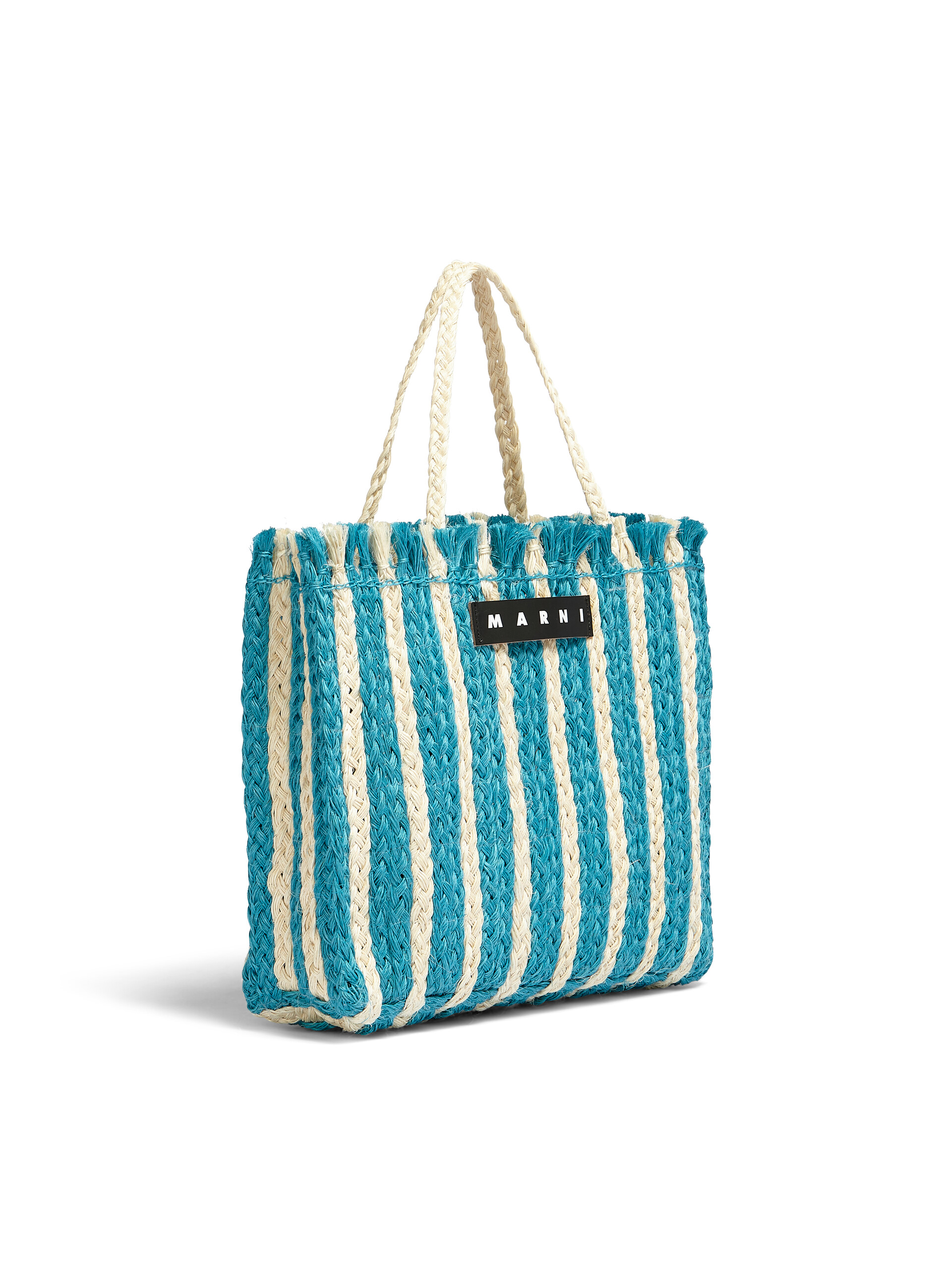 MARNI MARKET bag in pale blue natural fiber - Shopping Bags - Image 2