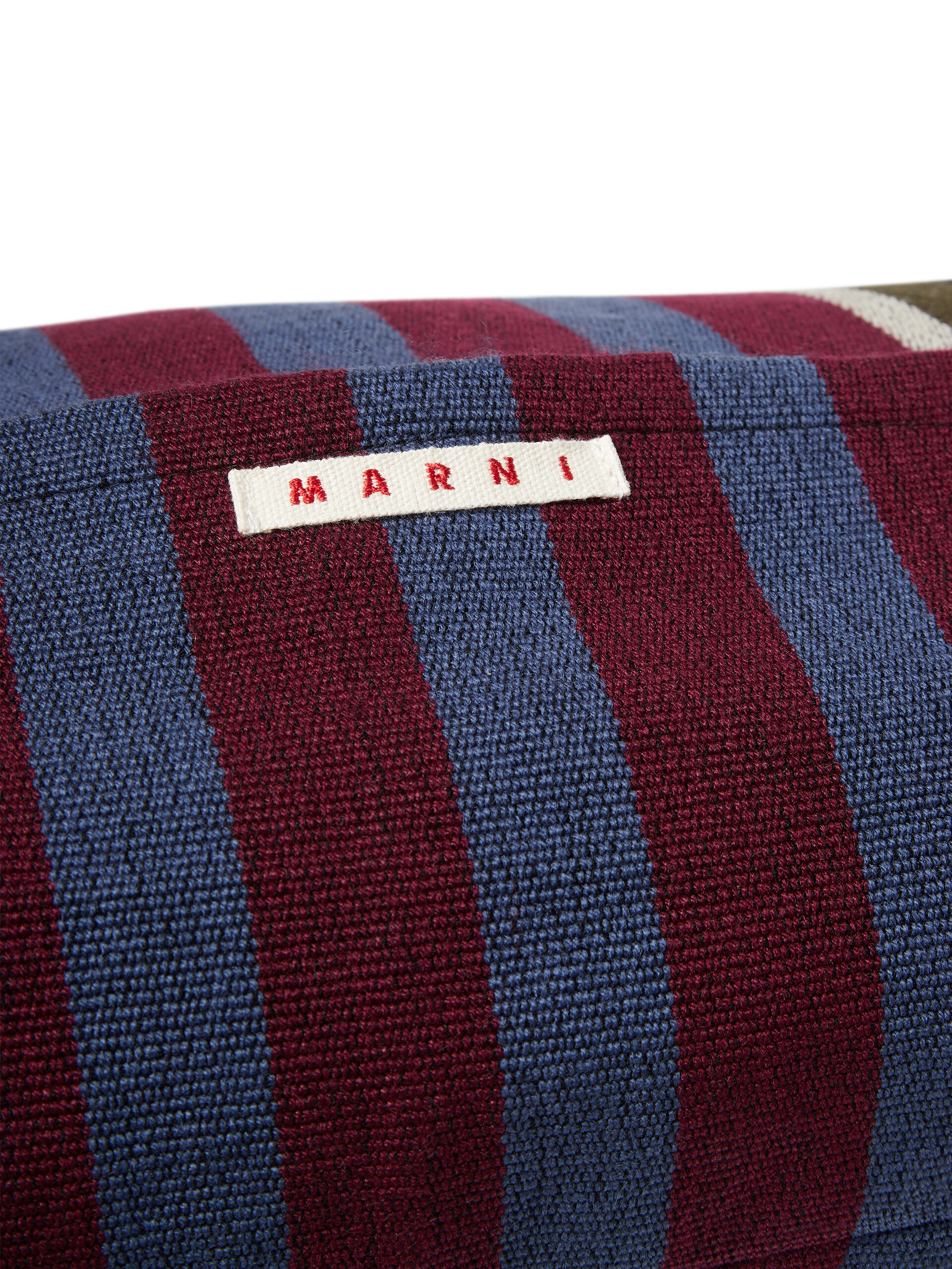 MARNI MARKET rectangular pillow cover in polyester with green burgundy and pale blue vertical stripes - Furniture - Image 3