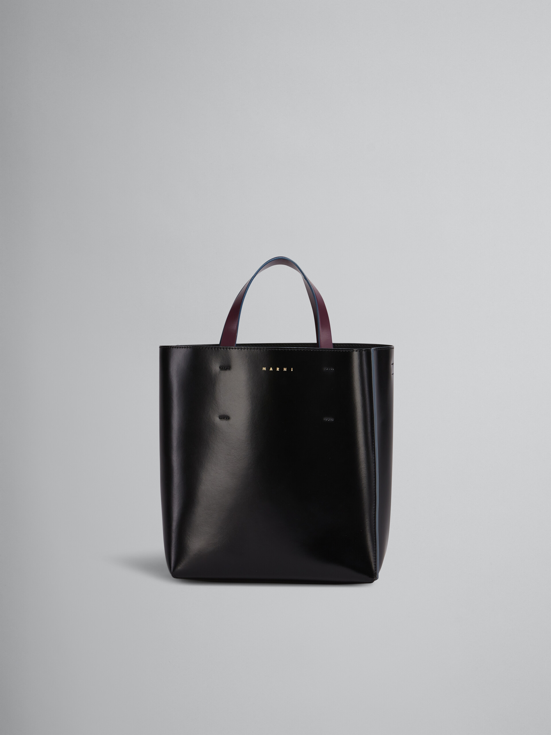 MUSEO shopping bag in shiny smooth calfskin - Shopping Bags - Image 1