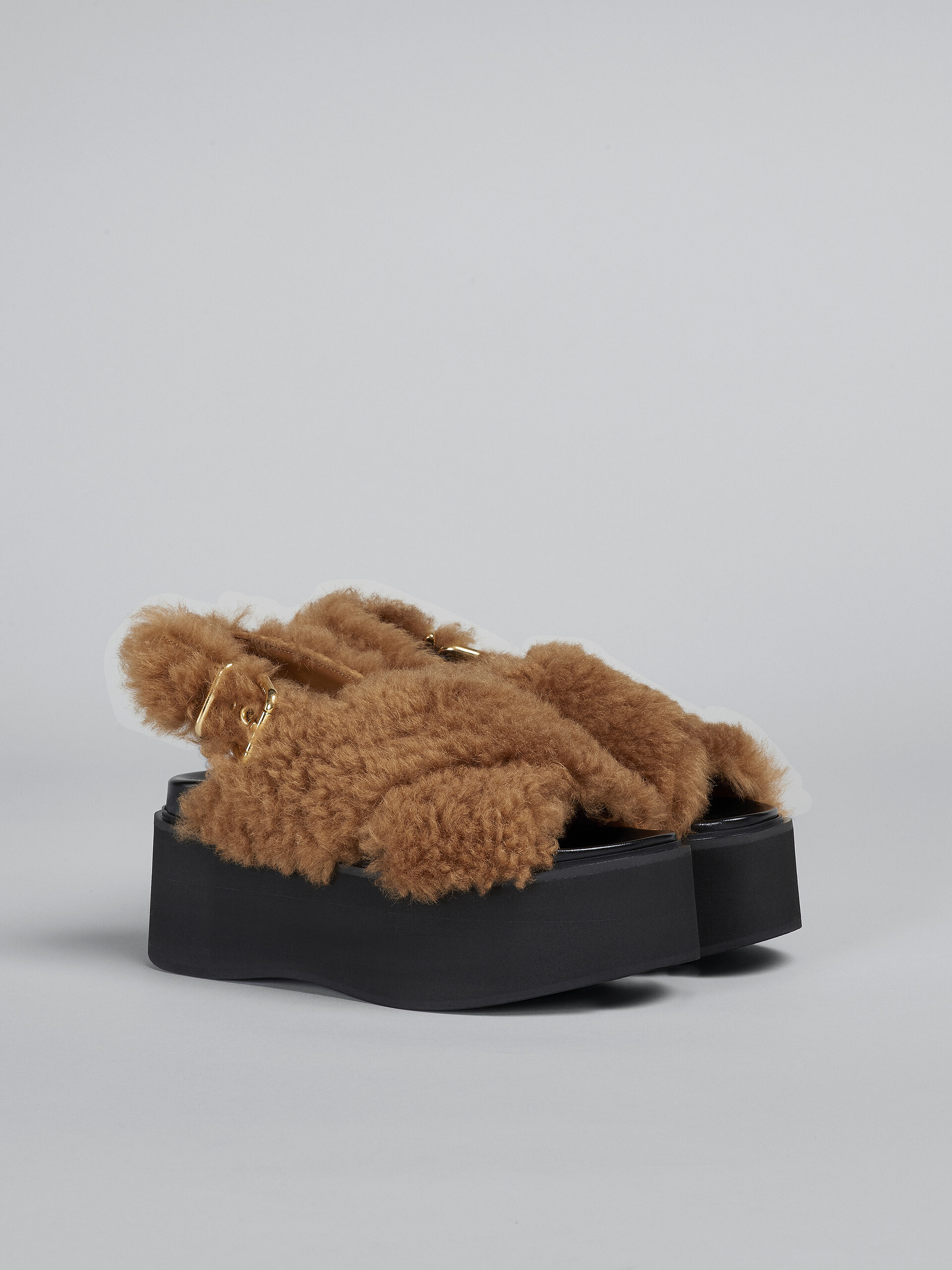 Shearling wedge - Sandals - Image 2