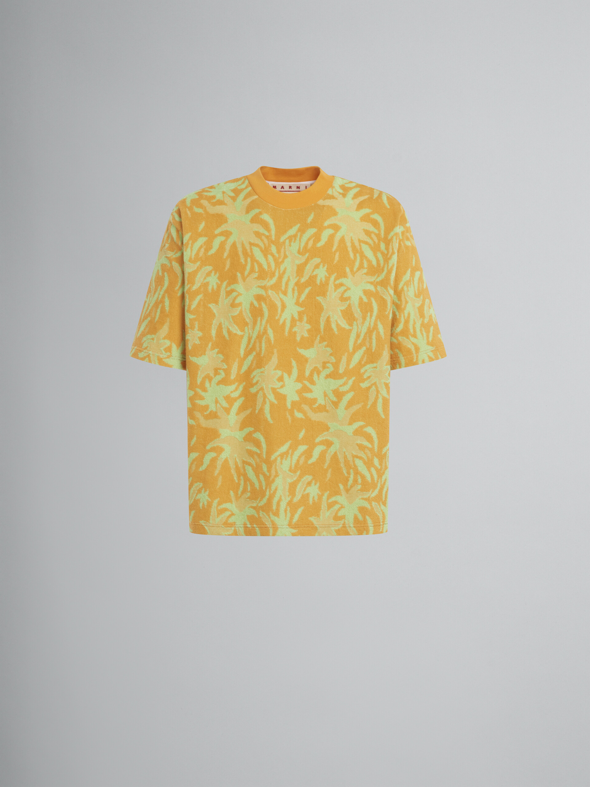 Marni x No Vacancy Inn - Orange jacquard sponge fabric T-shirt - T-shirts - Image 1