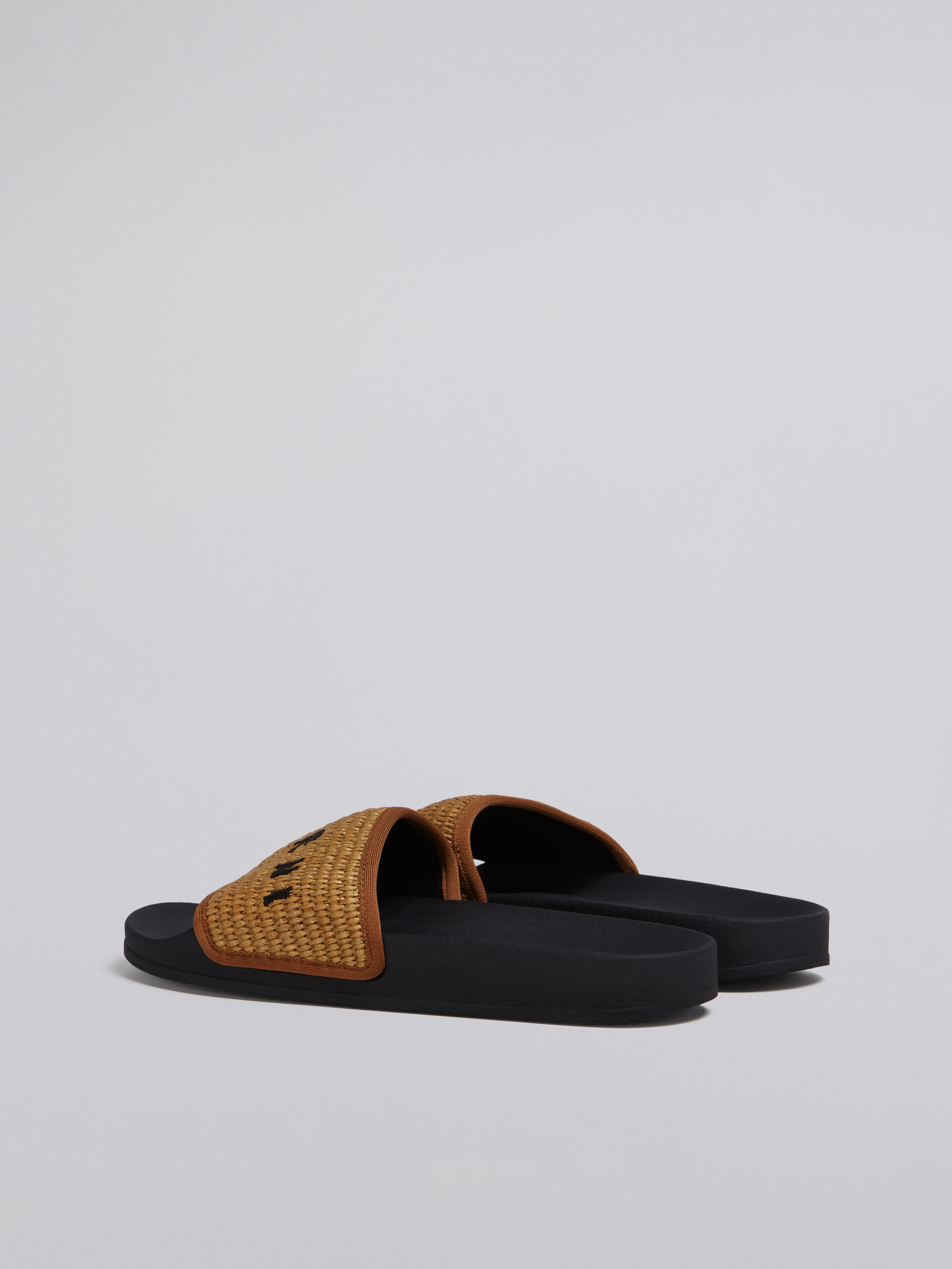 Brown raffia sandal - Sandals - Image 3