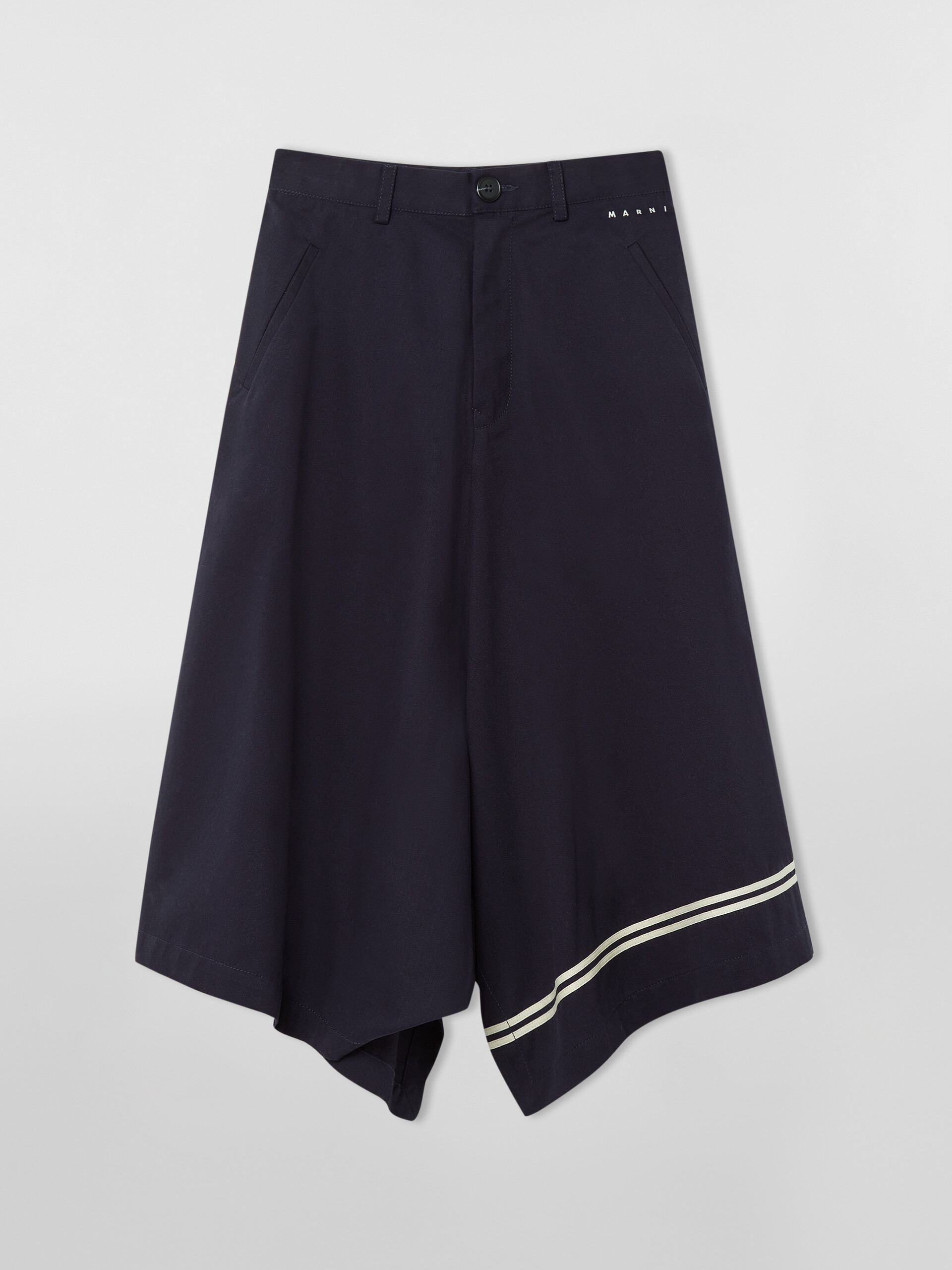 GABARDINE COTTON PANT SKIRT - Skirts - Image 1