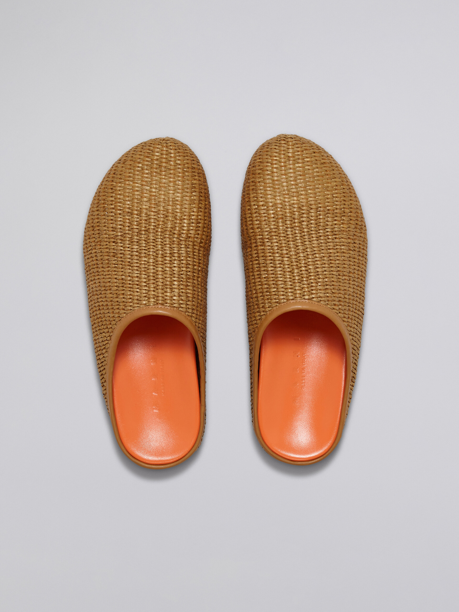 Brown raffia and leather Fussbett sabot - Clogs - Image 4