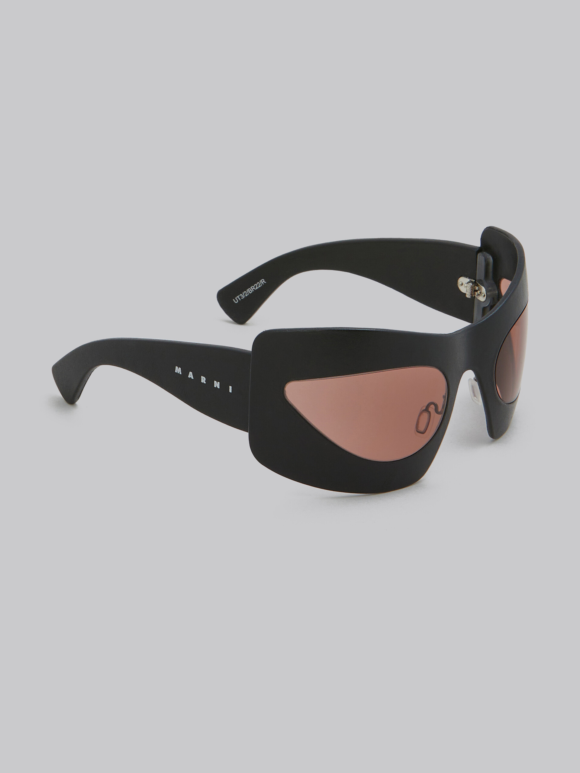 Karakum black leather sunglasses - Optical - Image 3