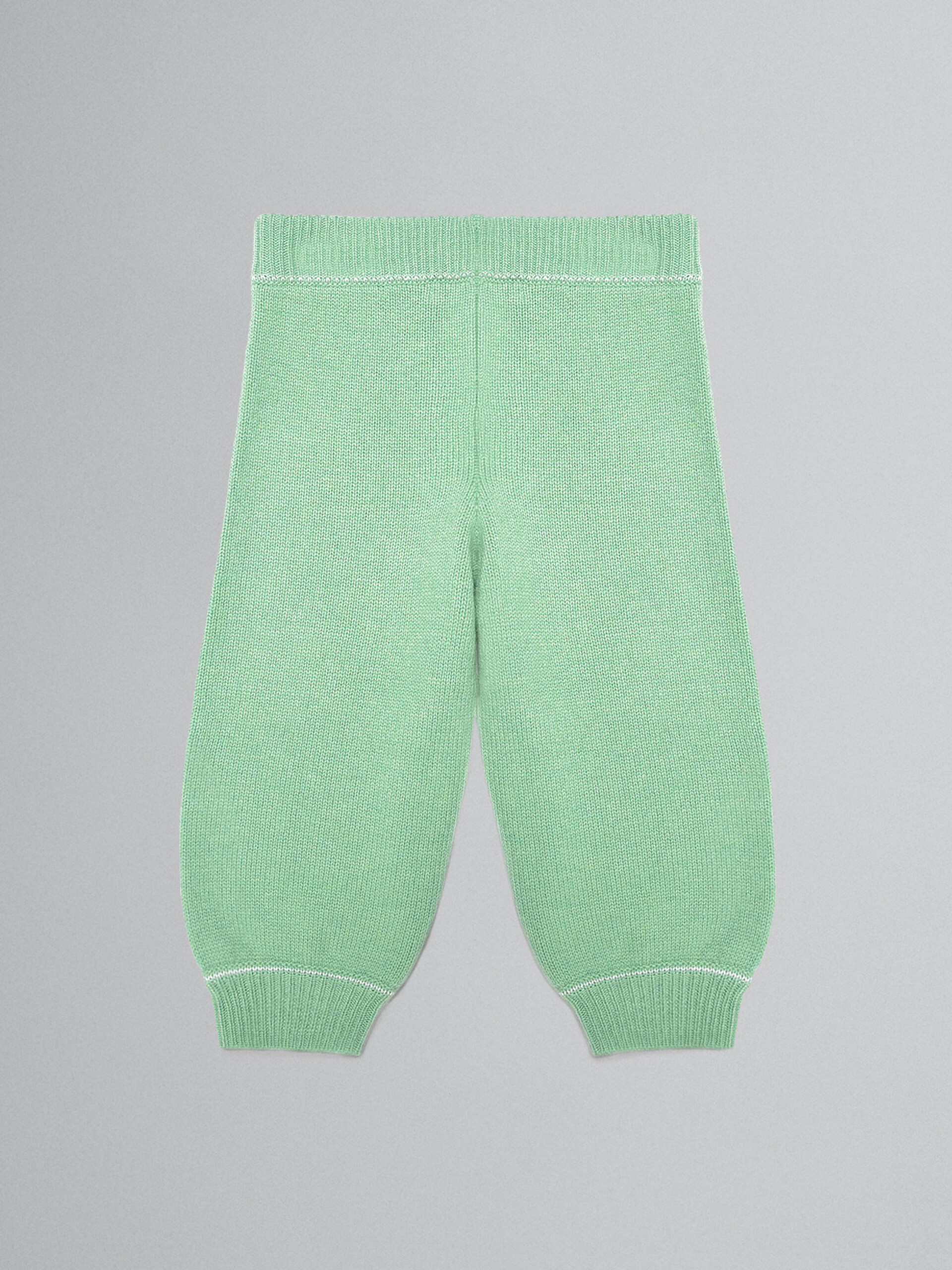 Green cashmere blend pants - Pants - Image 2