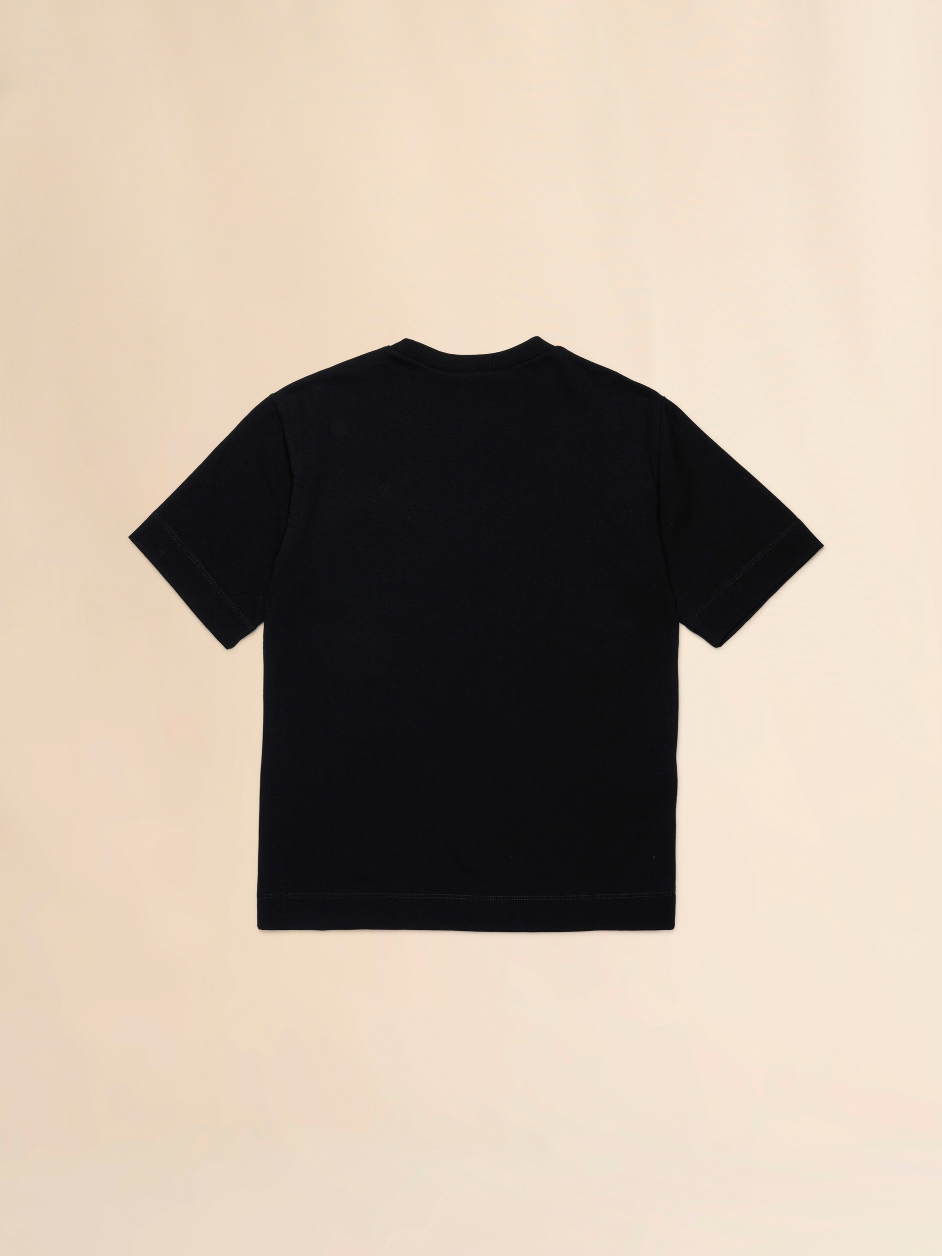 Beige cotton T-shirt with embroidered logo - T-shirts - Image 2