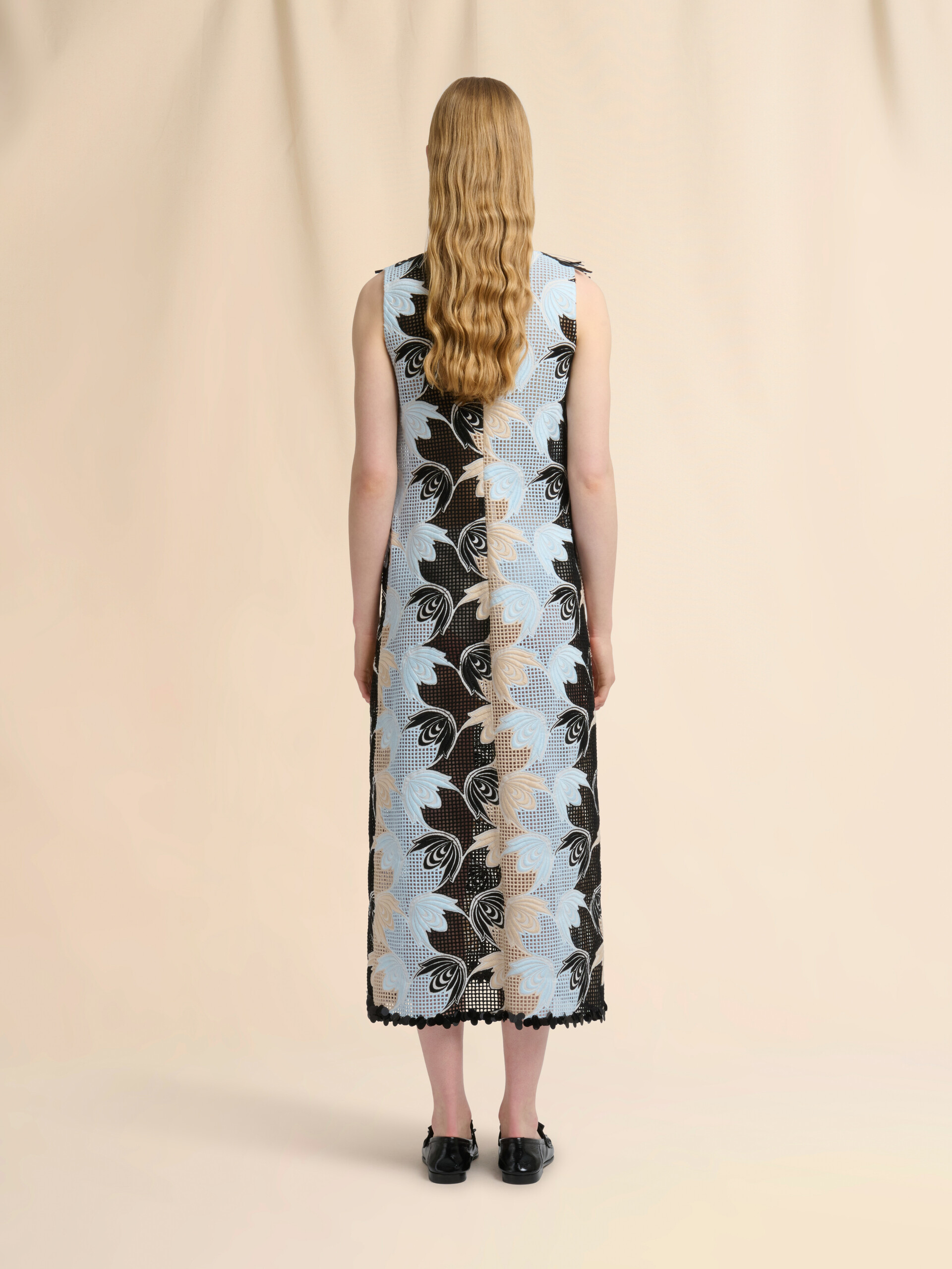 Blue and black broderie anglaise floral dress - Dresses - Image 3