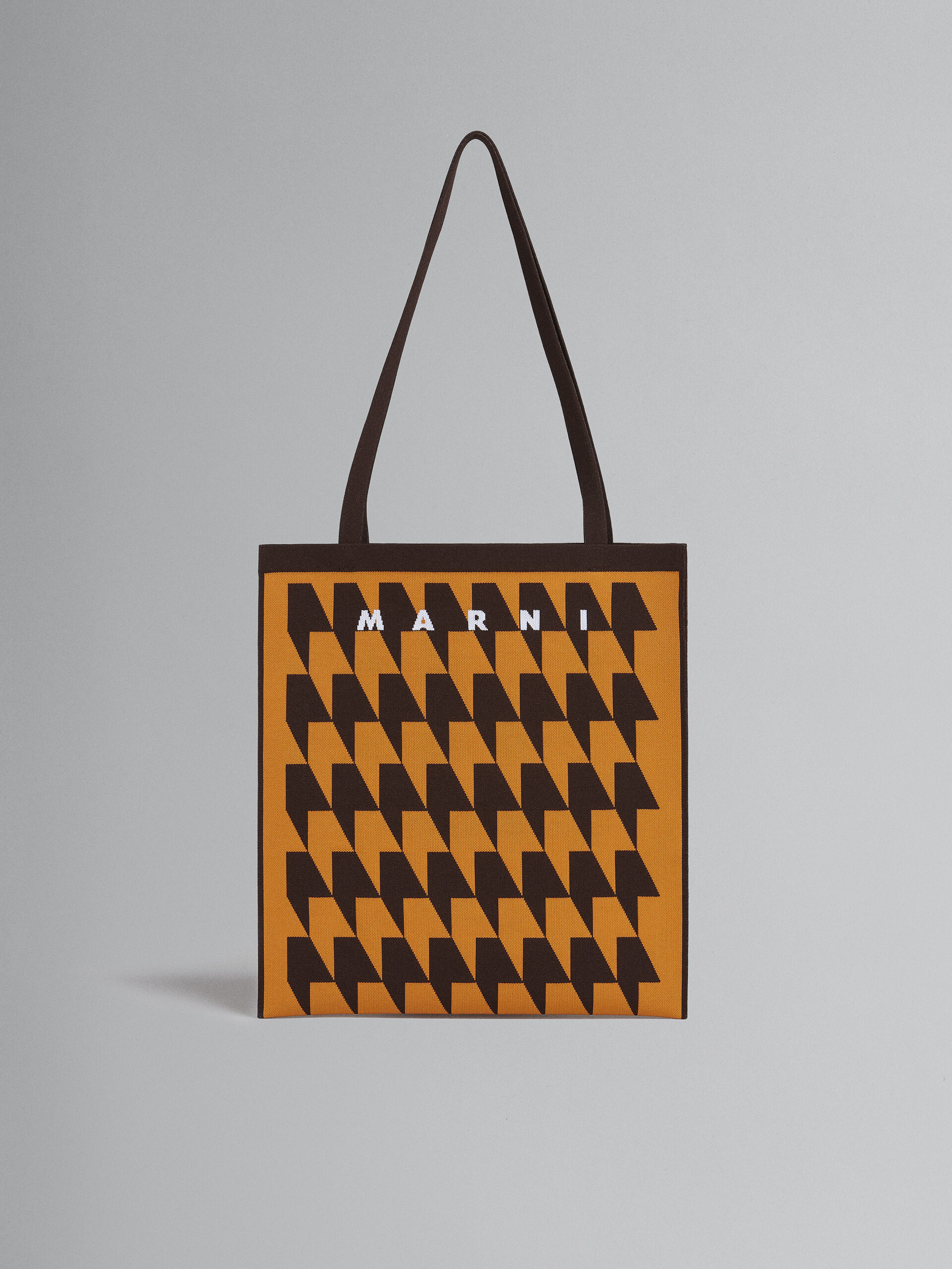 Houndstooth jacquard messenger bag - Shopping Bags - Image 1