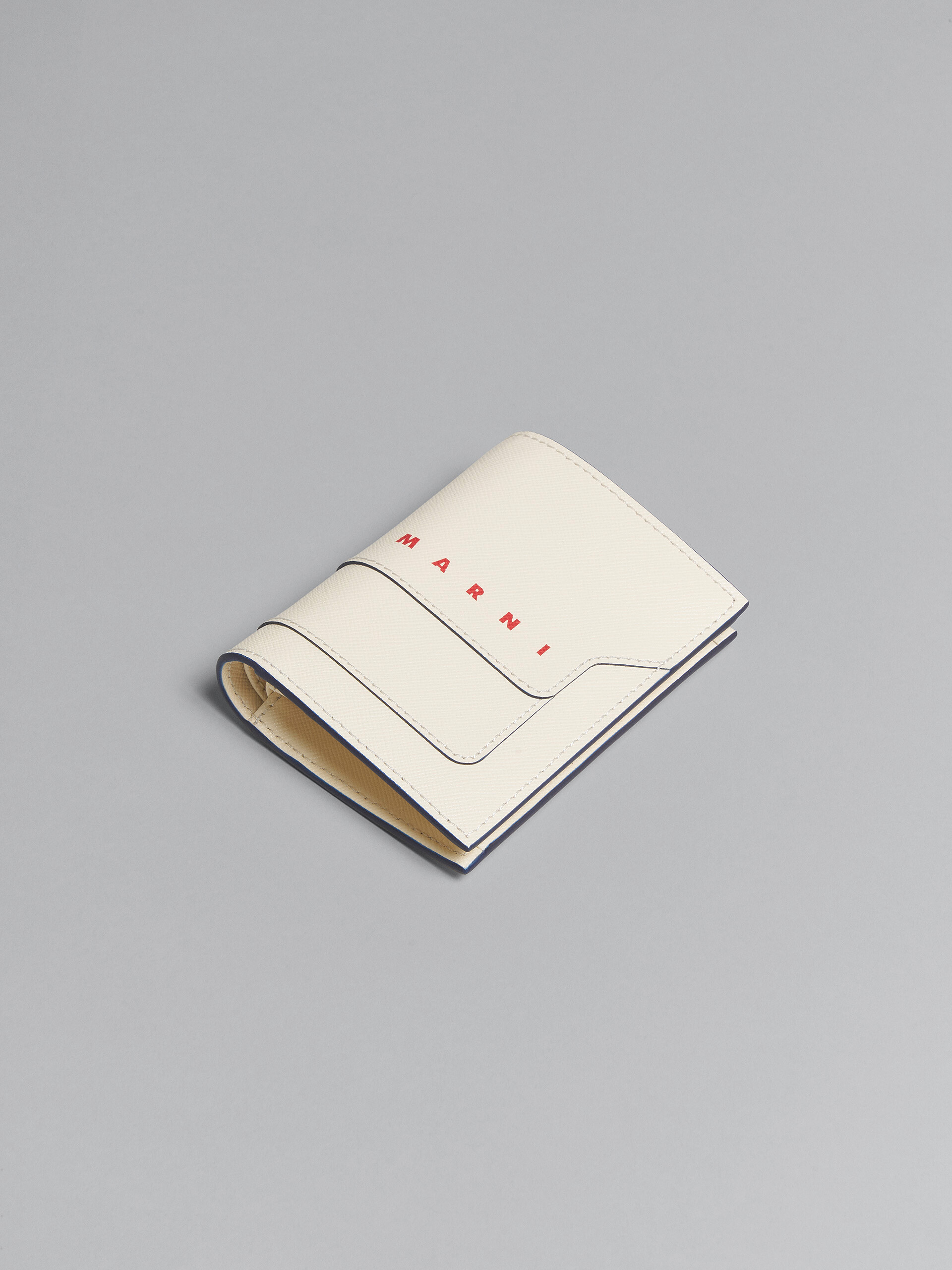White saffiano leather bi-fold wallet - Wallets - Image 4