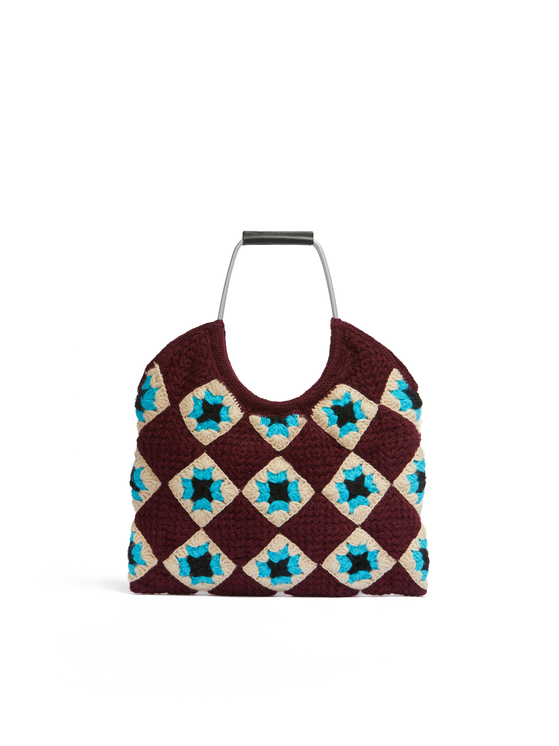 Borsa Marni Market Hedge In Crochet Marrone - Borse shopping - Image 3