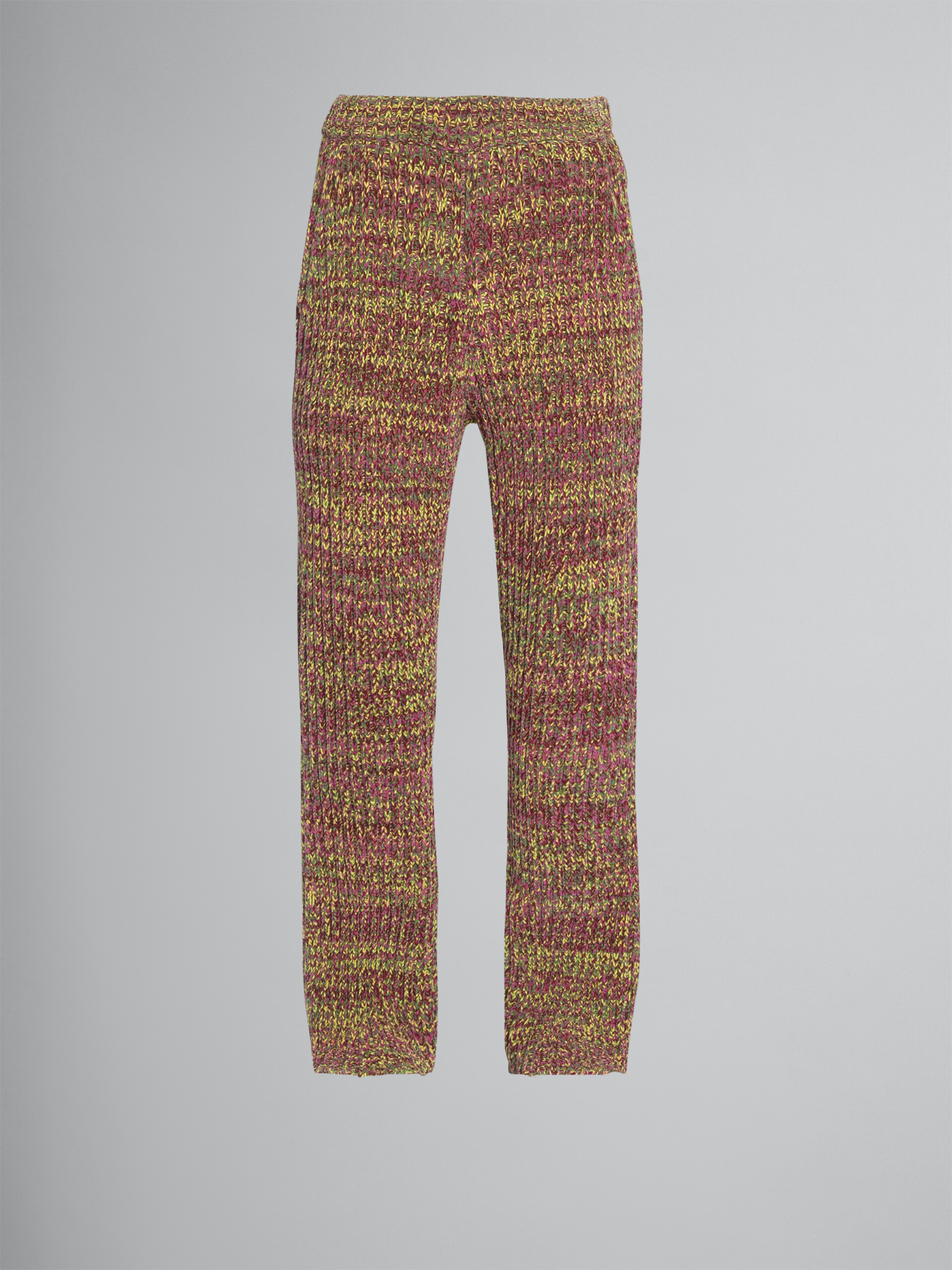 Viscose and cotton chenille pants - Pants - Image 1