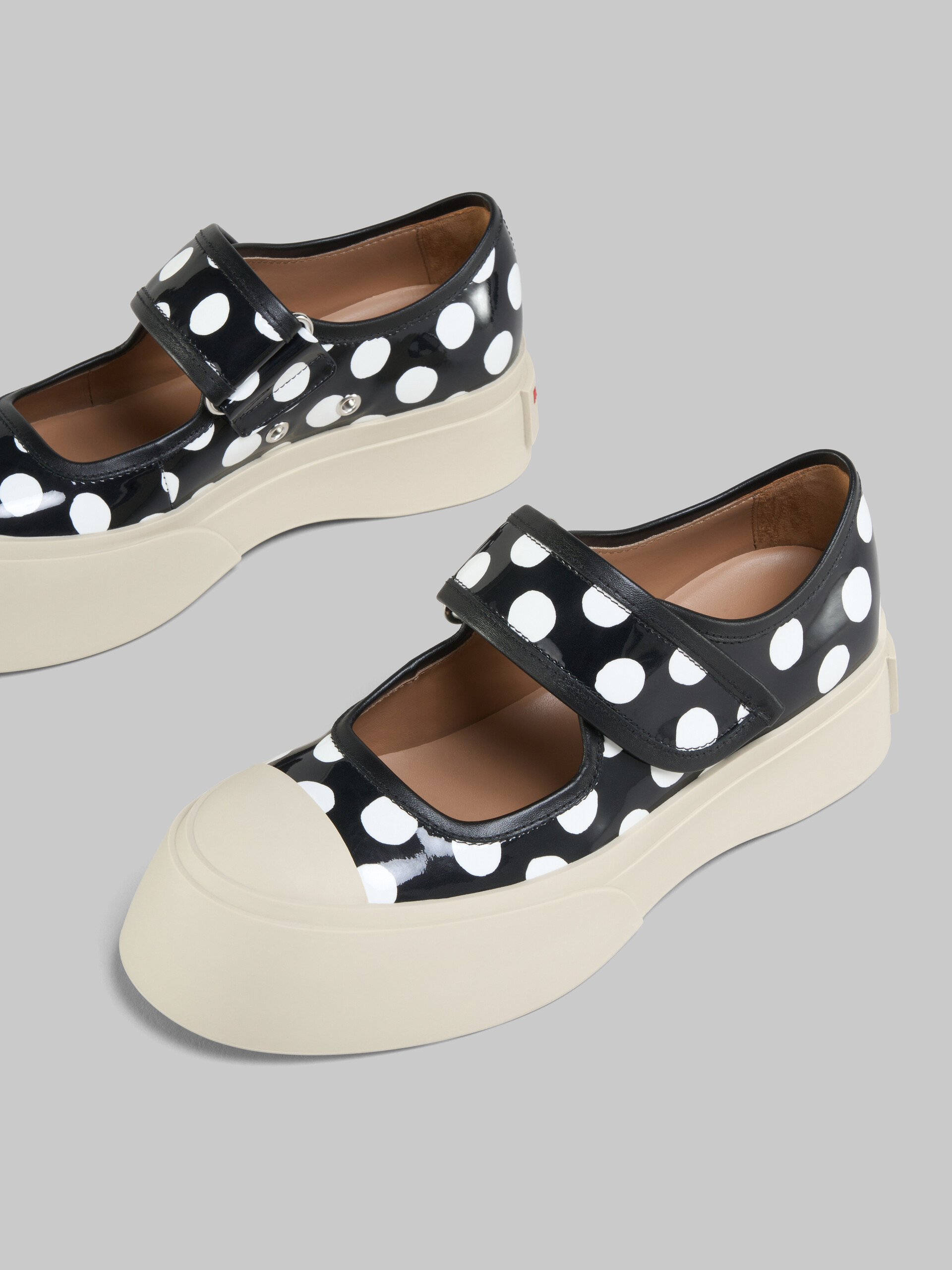Black and white polka-dot patent leather Pablo Mary Jane sneaker - Sneakers - Image 5
