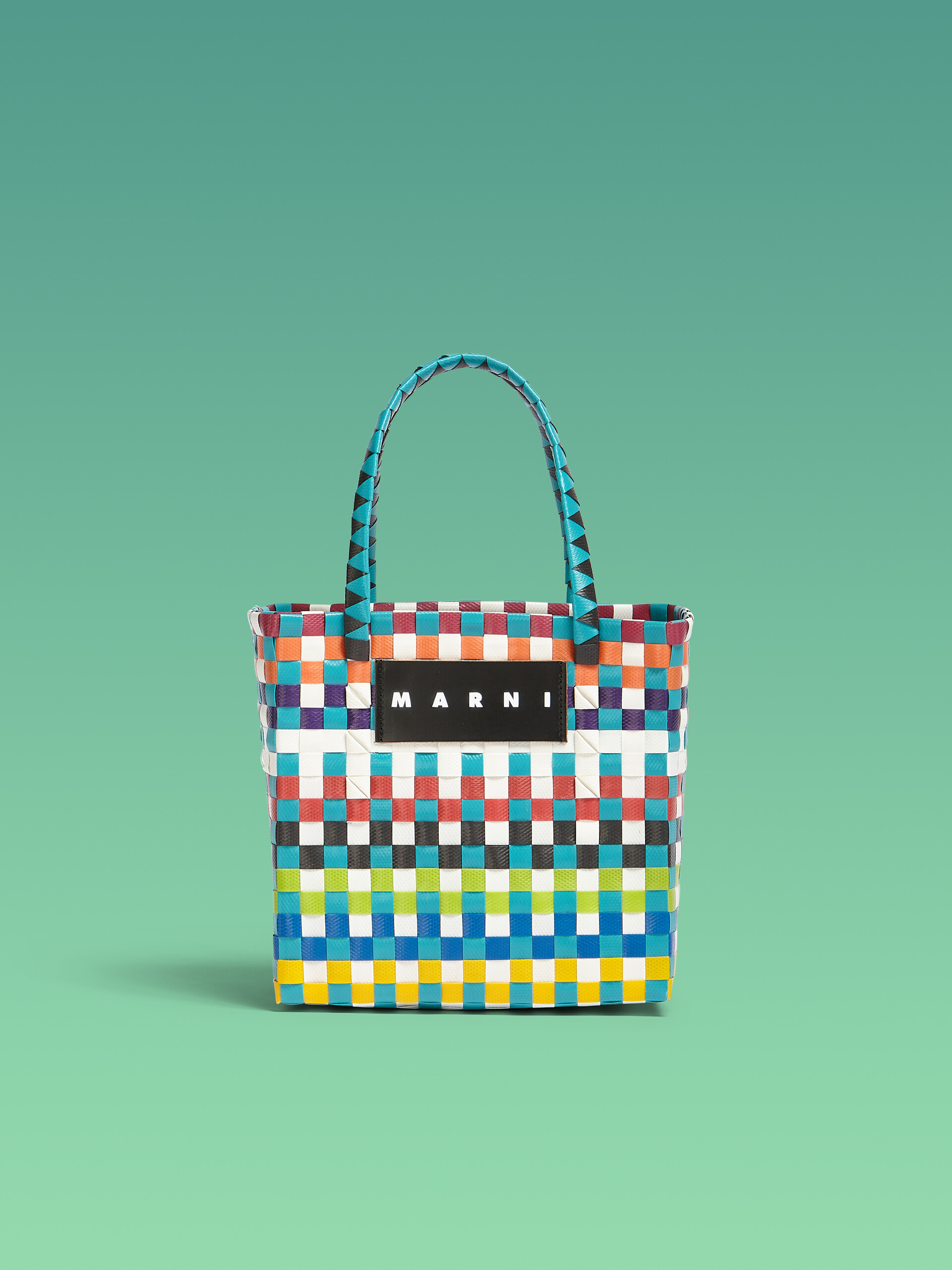 Borsa MARNI MARKET MINI BASKET in intrecciato multicolor - Borse shopping - Image 1