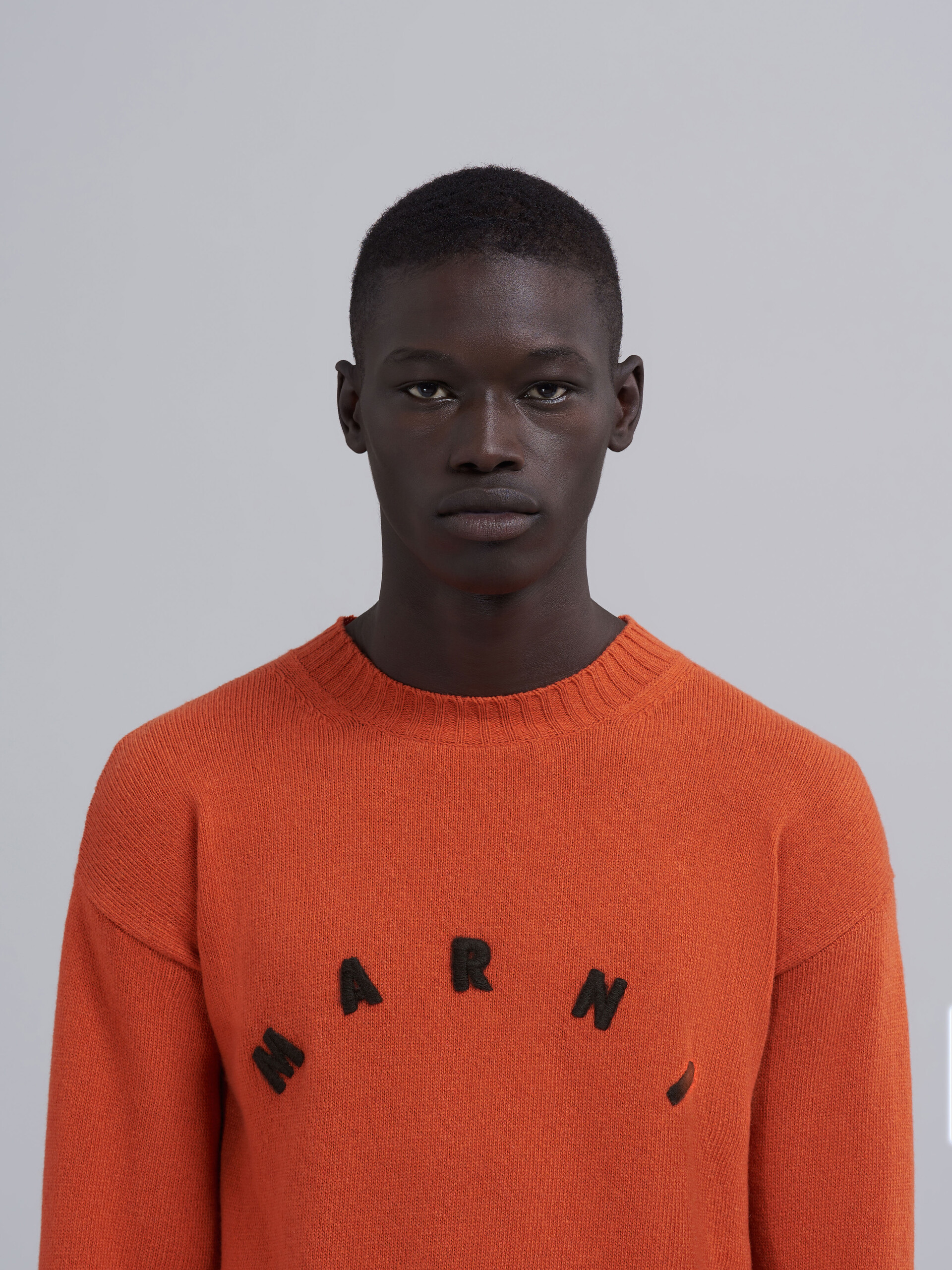 Orange recycled cashmere sweater - Pullovers - Image 4