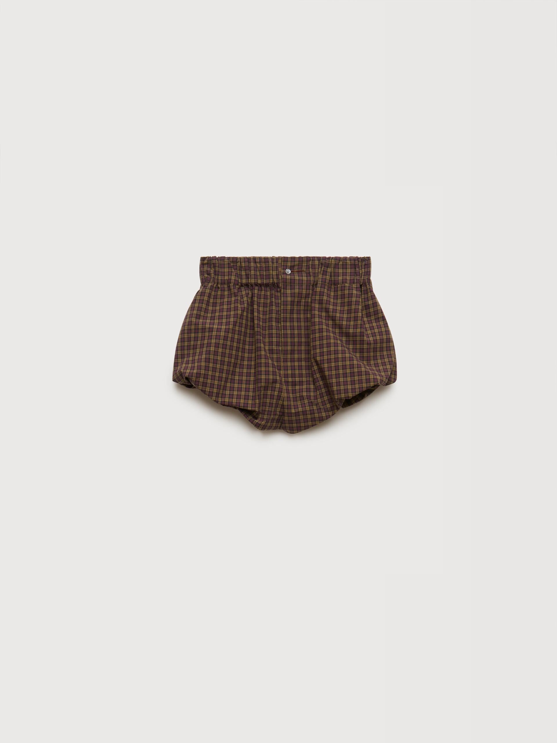 Purple poplin bloomers with checked pattern - Pants - Image 1