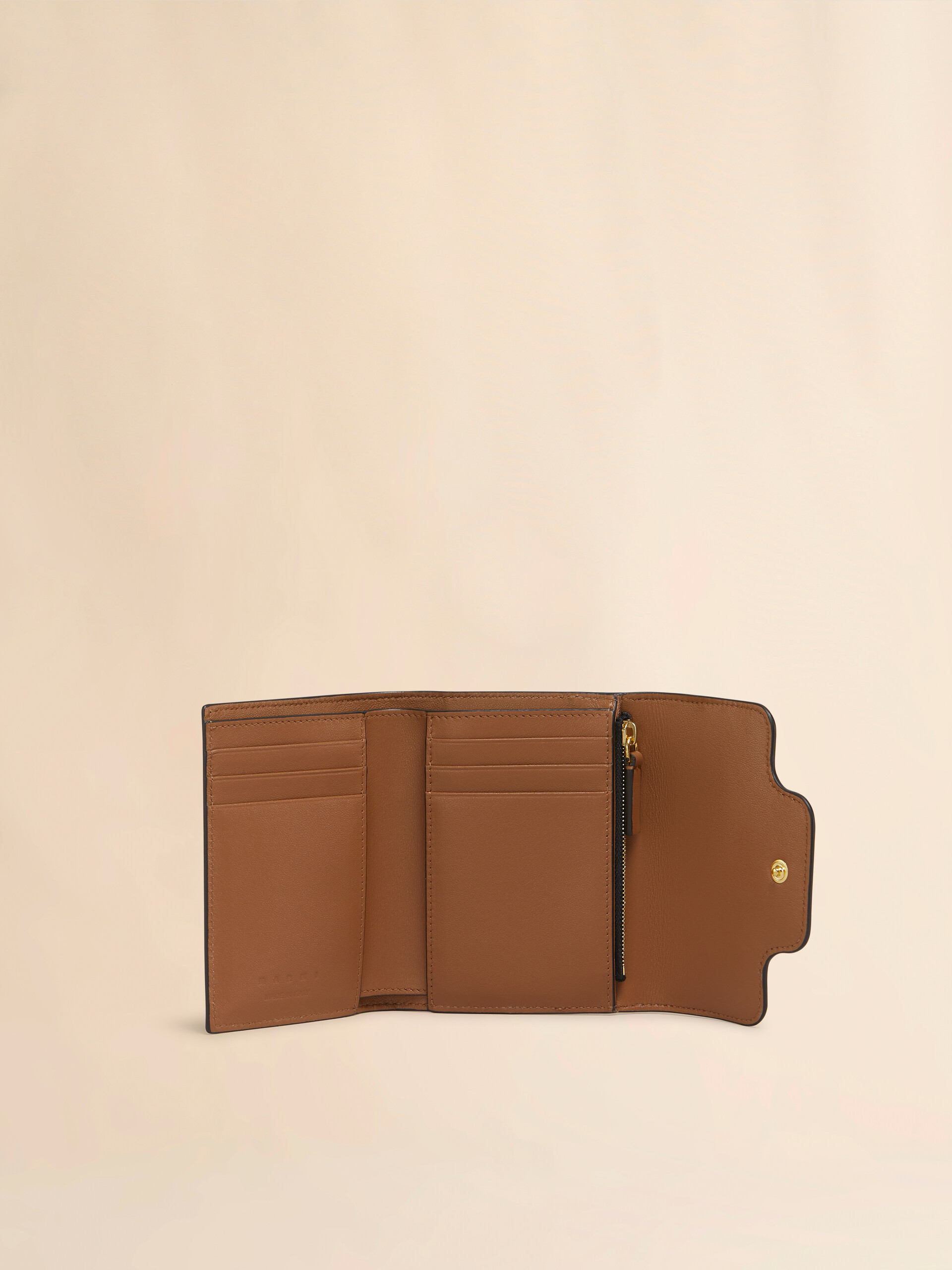 ブルー ベージュ レザー製 Trunkaroo 三つ折りウォレット - 財布 - Image 2