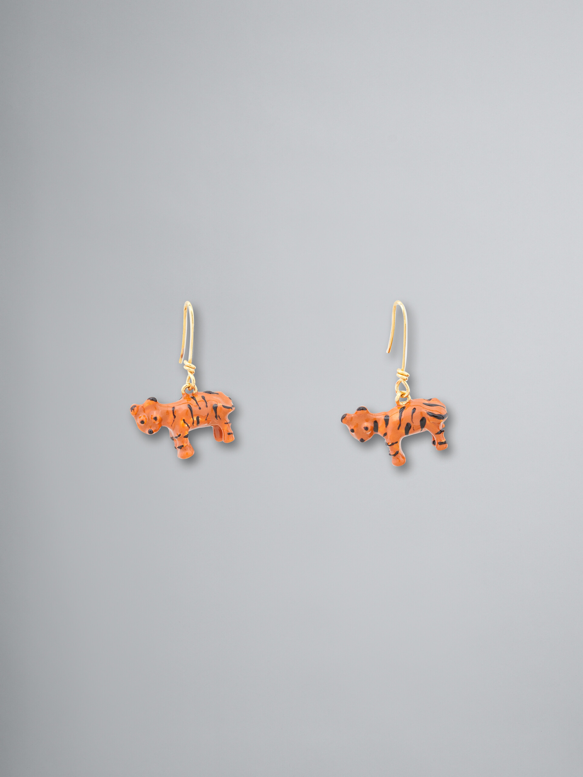 NAIF TIGER hook earrings in metal and resin - Earrings - Image 1