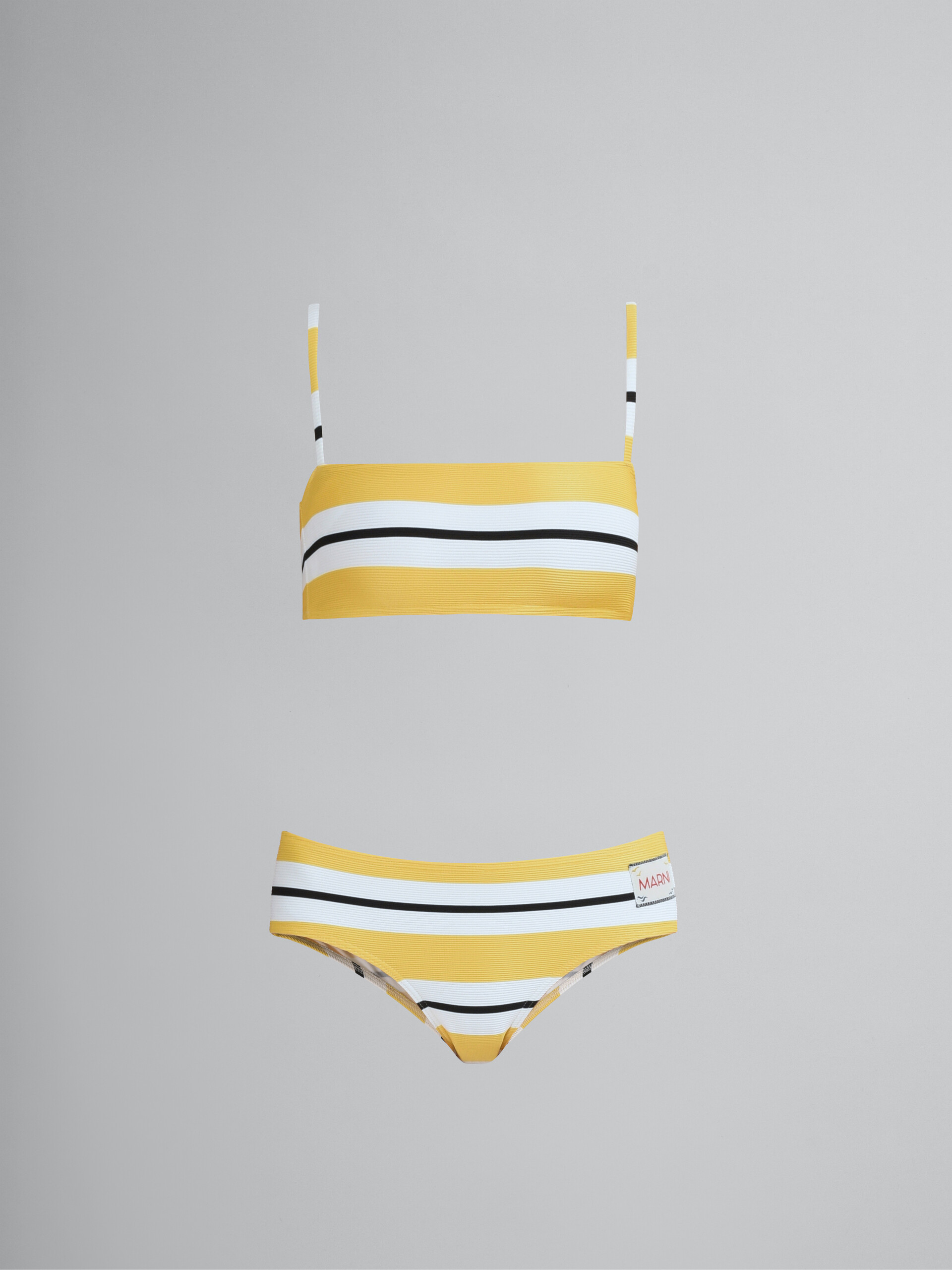 Yellow Nostalgia print stretch bikini - Bikini - Image 1