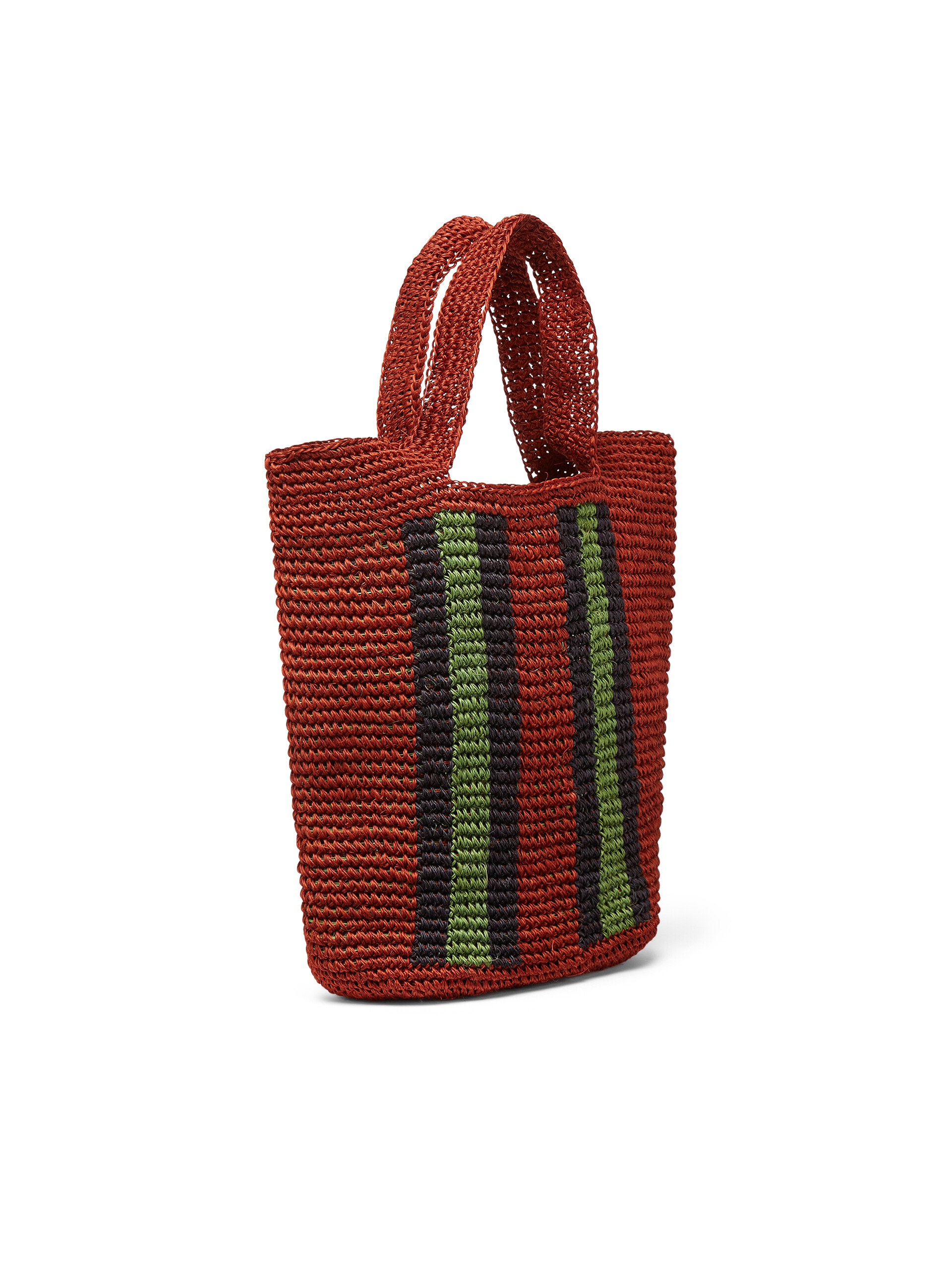 MARNI MARKET FIQUE bag in multicolor burnt brown natural fibre - Bags - Image 2
