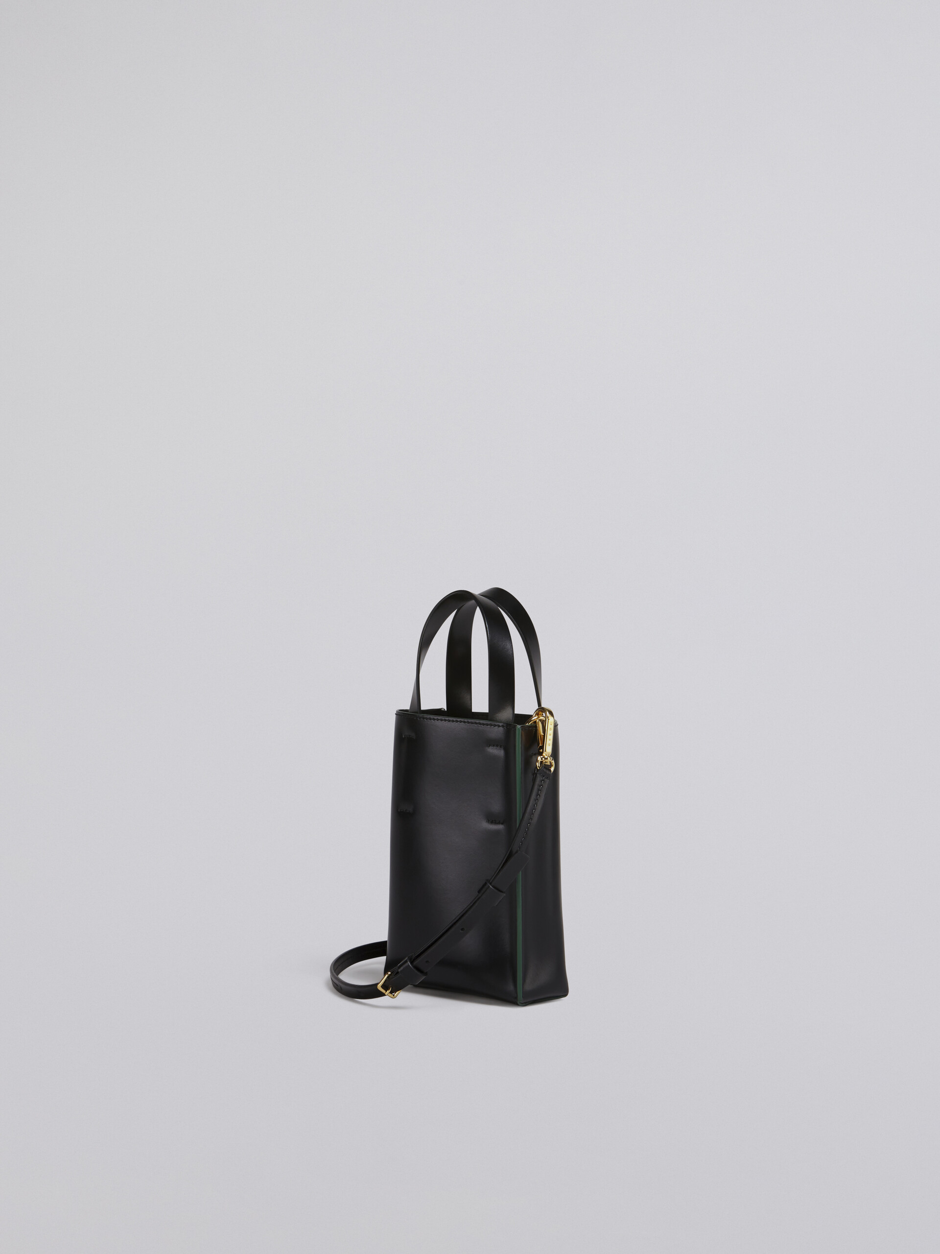 MUSEO nano bag in black shiny leather - Shopping Bags - Image 2