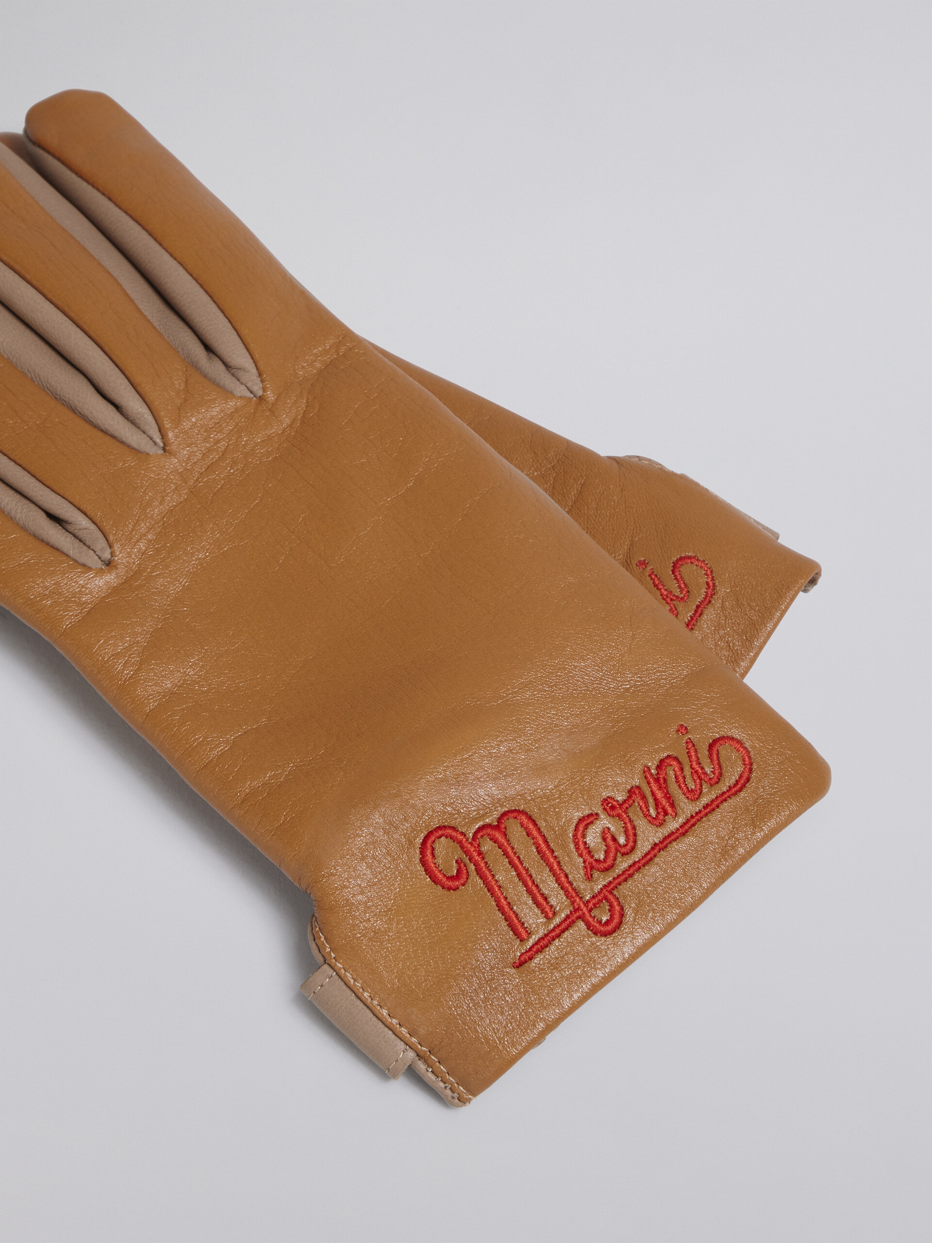 Soft shiny nappa leather gloves - Gloves - Image 3